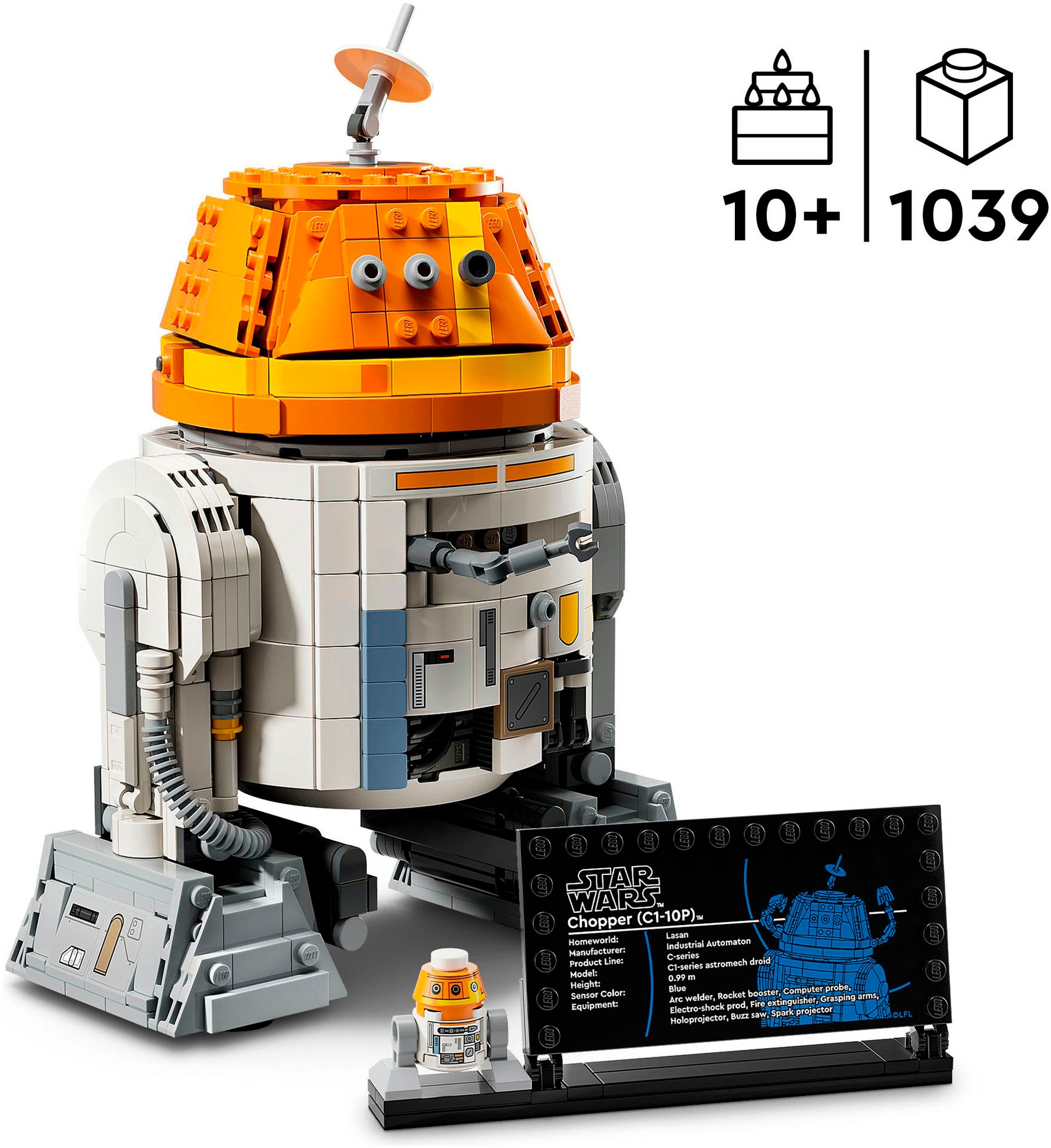 LEGO® Pions de construction »Astromech-Droide Chopper (C1-10P) (75416), LEGO Star Wars ™« Made in Europe