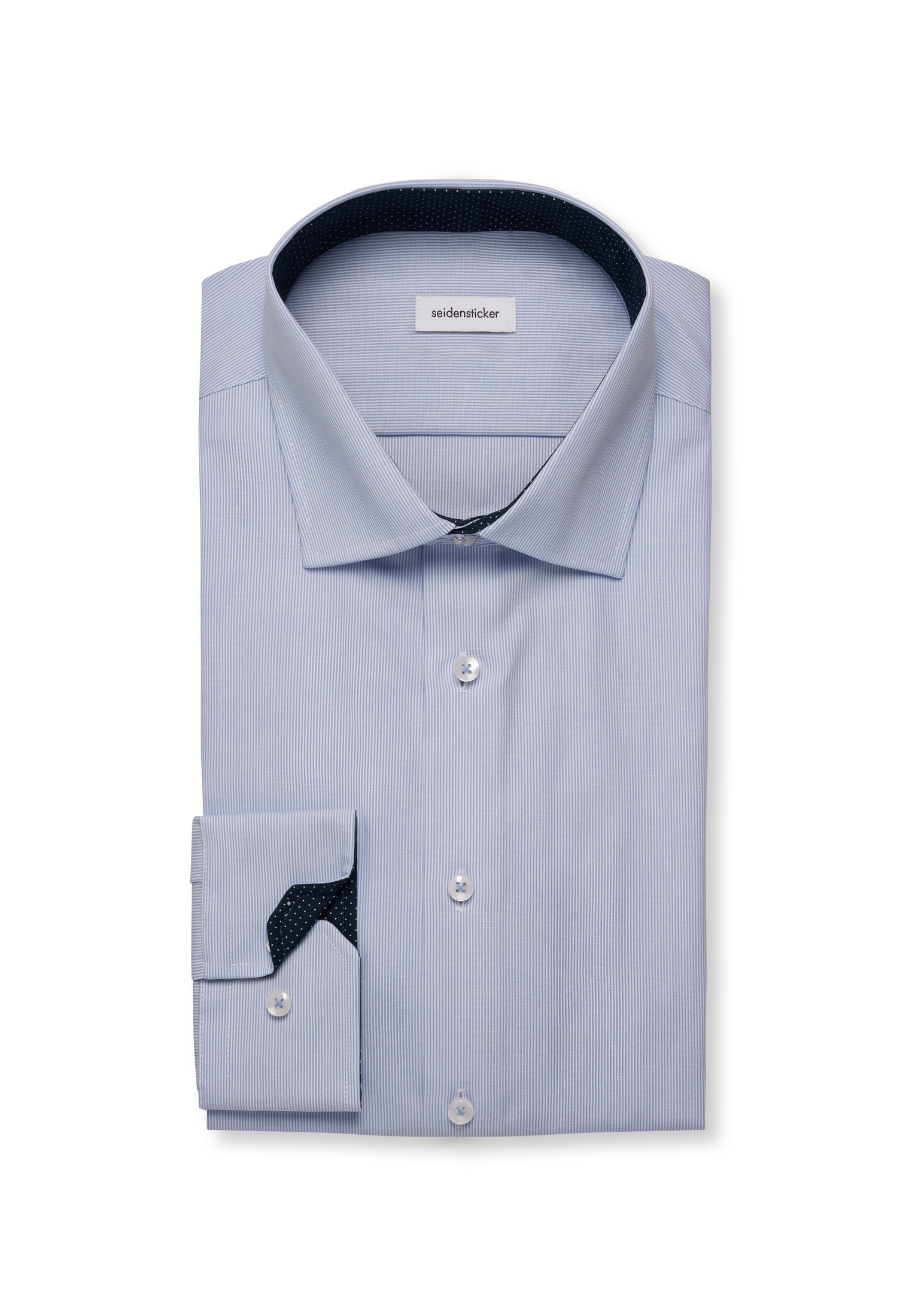 seidensticker Chemise d'affaires »Schwarze Rose« Slim 1/1 Kentkragen Gestreift