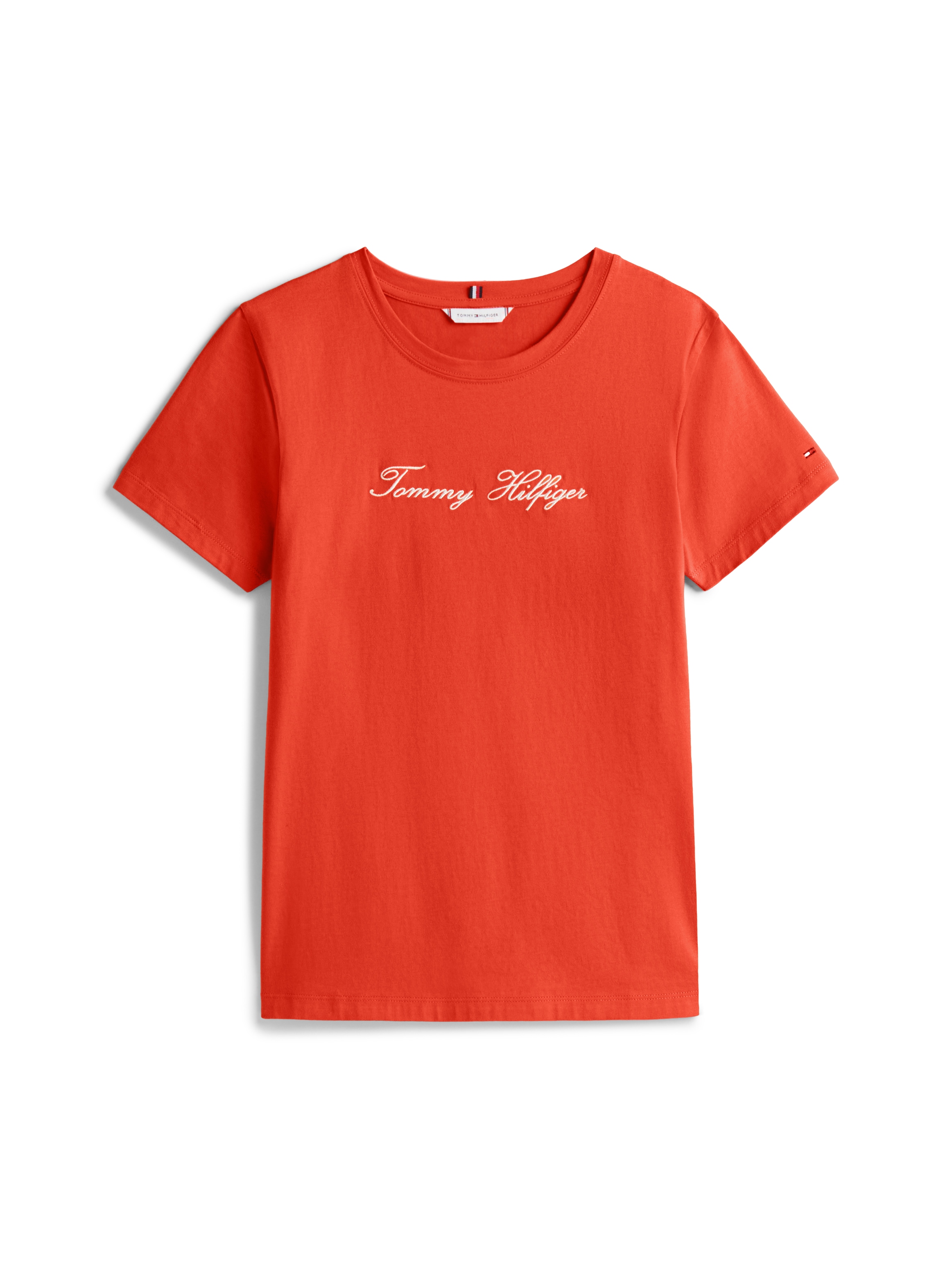 Tommy Hilfiger Kurzarmshirt »SCRIPT REG C-NK SS T-SHIRT«, mit Tommy Hilfiger Script Logo-Schriftzug