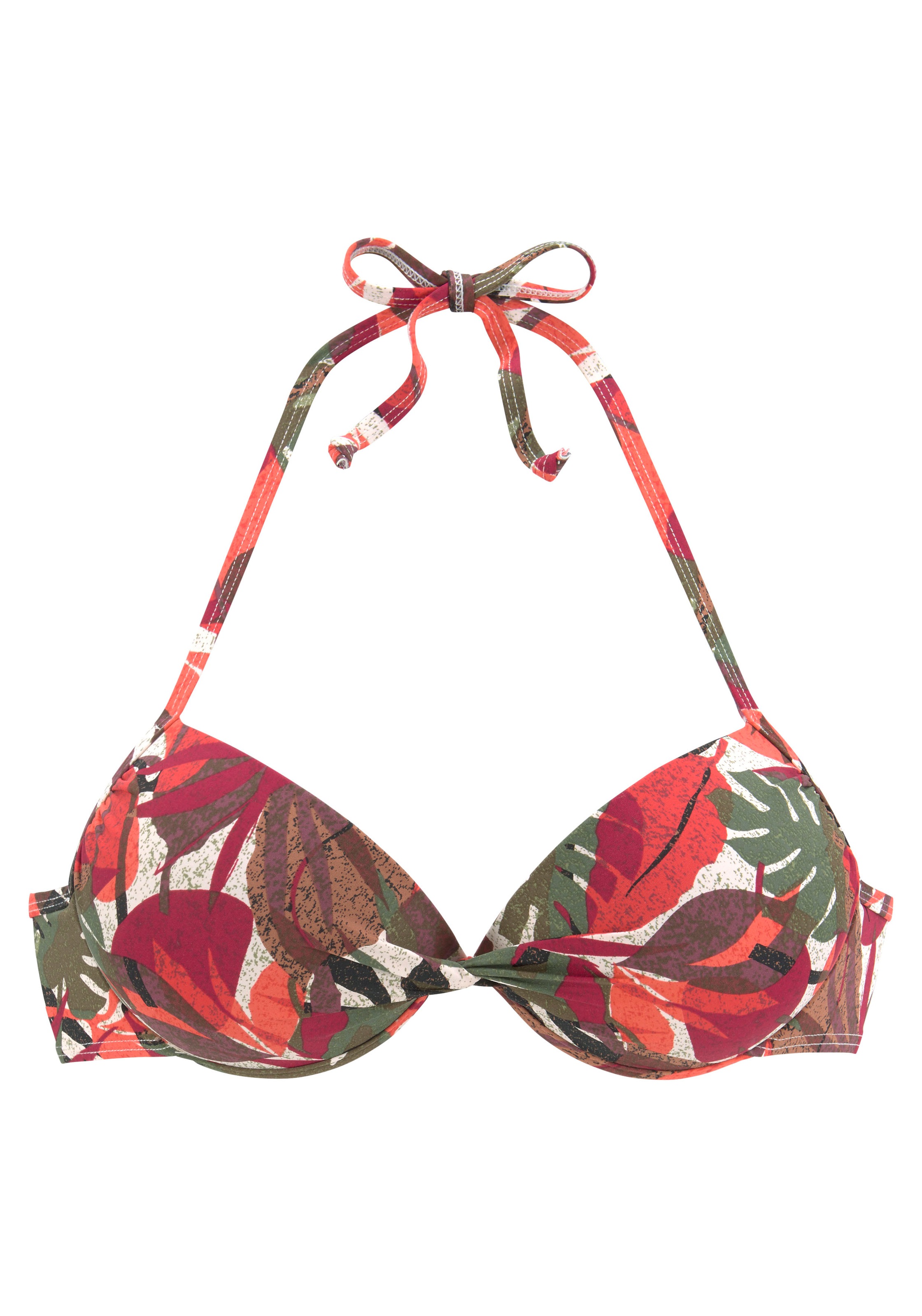 LASCANA Push-Up-Bikini-Top »Ava«, im tropischen Design