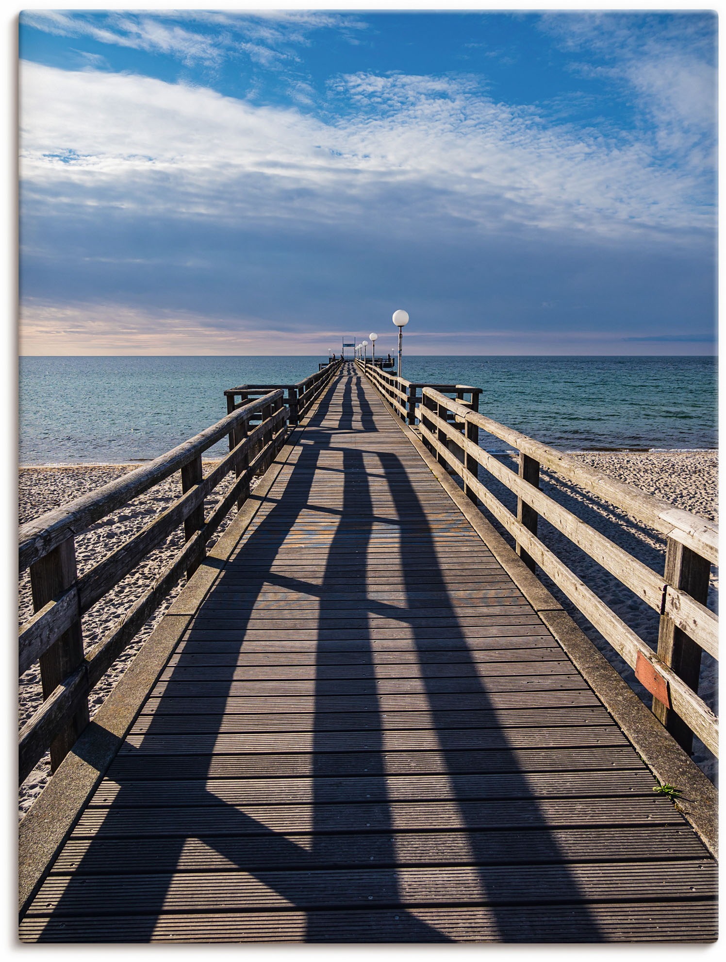 Image of Artland Wandbild »Seebrücke an der Ostseeküste in Rerik«, Küstenbilder, (1 St.), in vielen Grössen & Produktarten - Alubild / Outdoorbild für den Aussenbereich, Leinwandbild, Poster, Wandaufkleber / Wandtattoo auch für Badezimmer geeignet bei Ackermann Ve