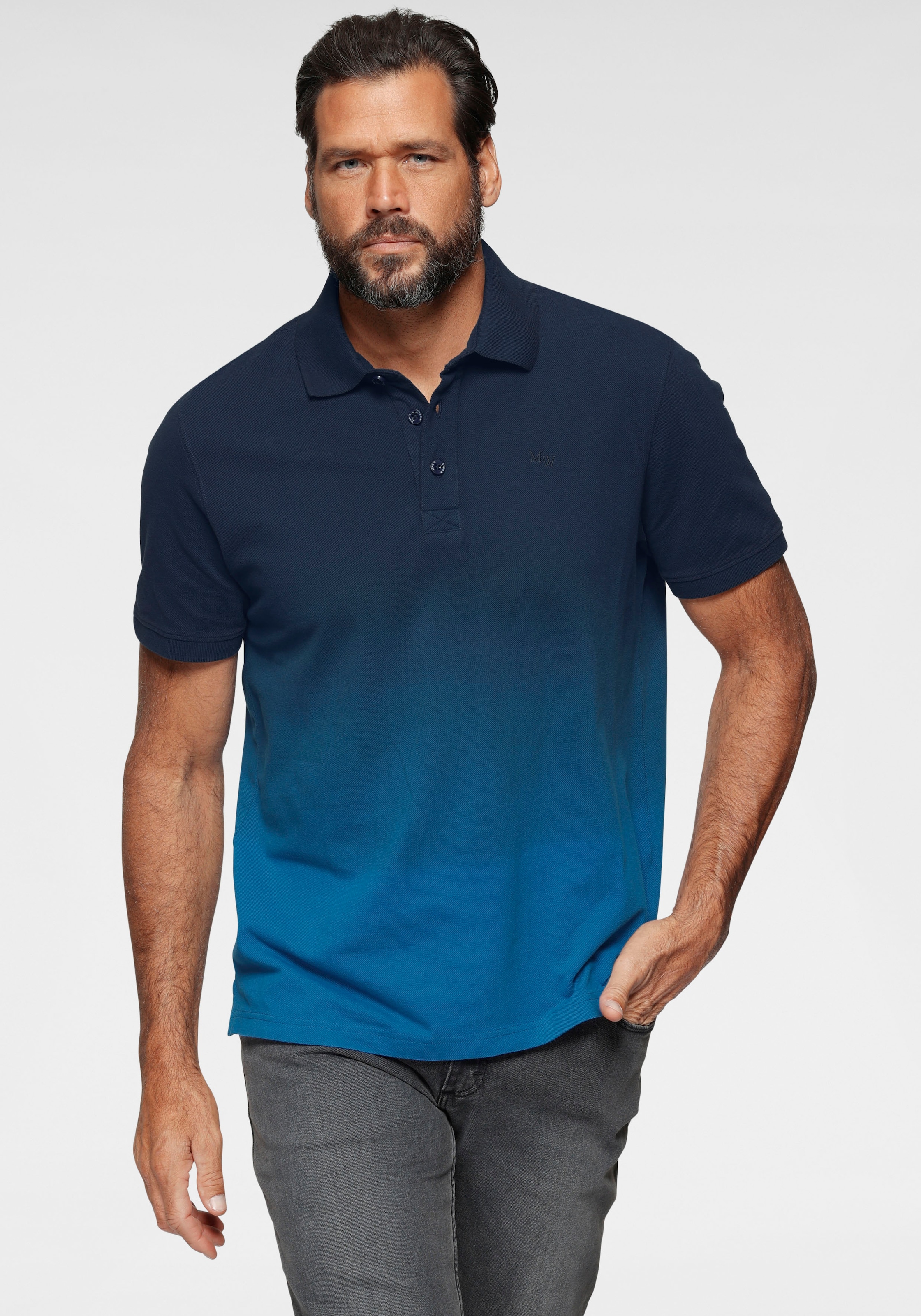 versandkostenfrei Man\'s Poloshirt, mit Farbverlauf World auf