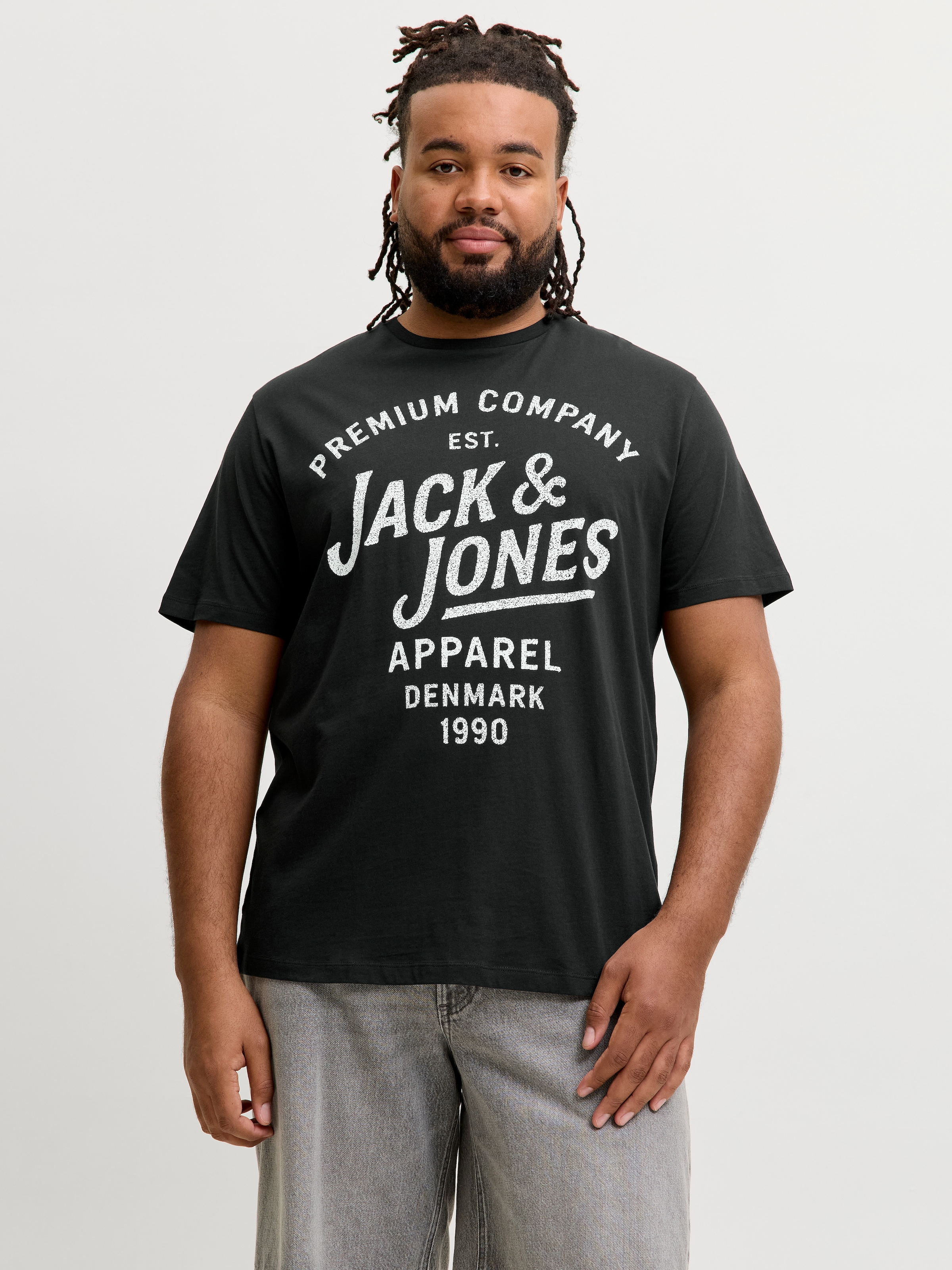 Image of Jack & Jones PlusSize T-Shirt "JPRBLUZANE SS TEE FST PLS" mit Logo Schriftzug