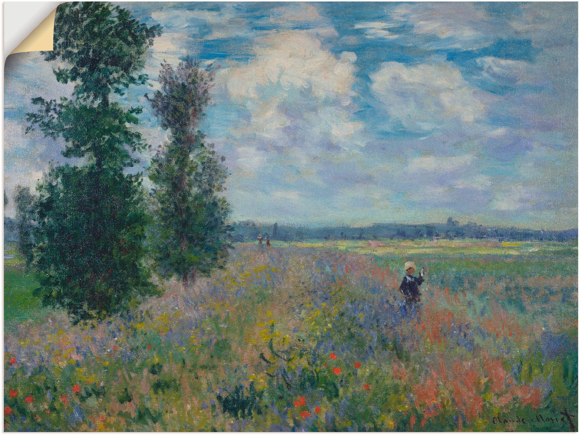 Image of Artland Wandbild »Poppies (in der Nähe von Argenteuil)«, Felder, (1 St.), in vielen Grössen & Produktarten - Alubild / Outdoorbild für den Aussenbereich, Leinwandbild, Poster, Wandaufkleber / Wandtattoo auch für Badezimmer geeignet bei Ackermann Versand S
