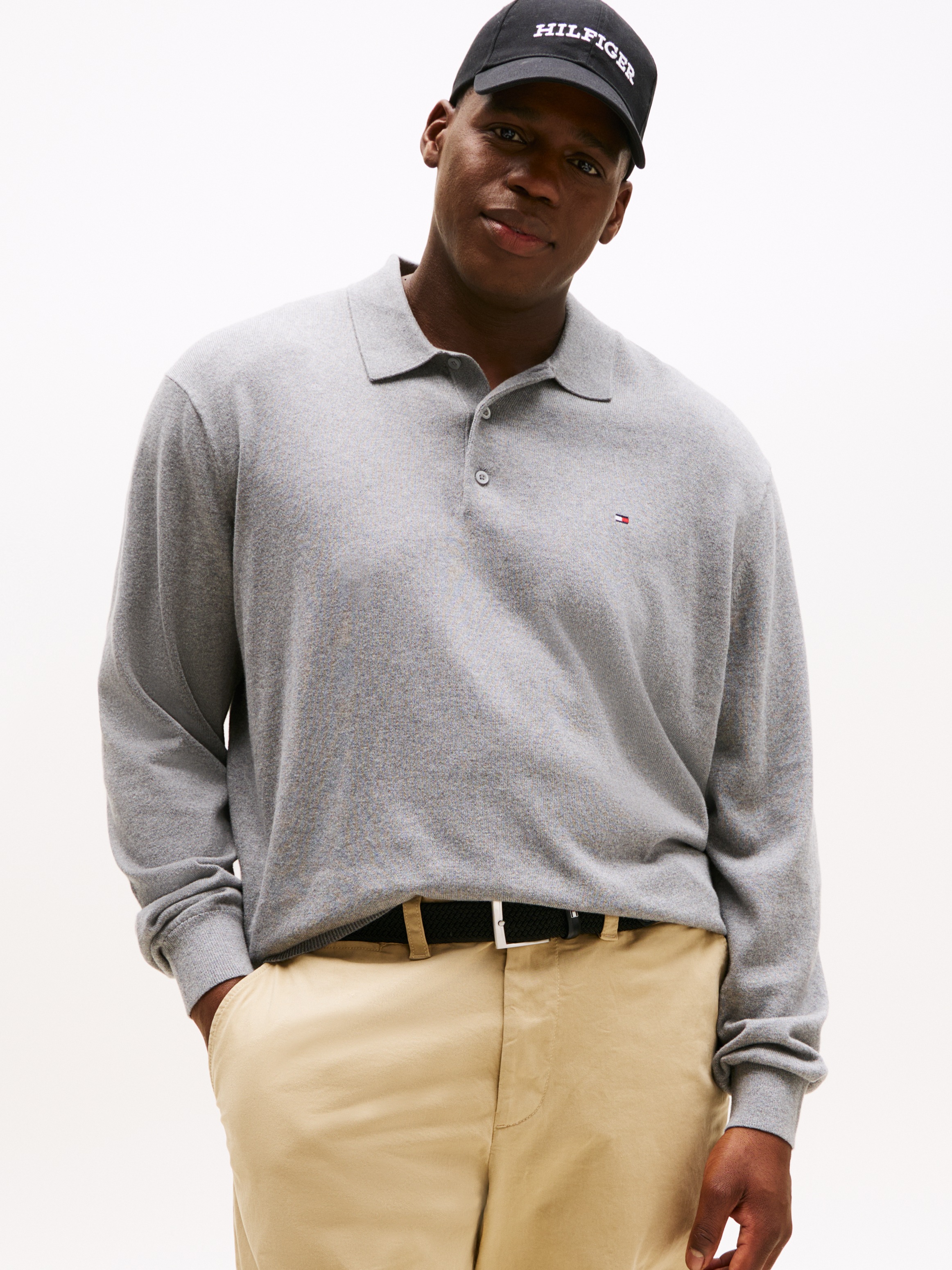 Tommy Hilfiger Big & Tall Polokragenpullover »BT-PIMA ORG CTN CASH«, Grosse Grössen, regular fit, Polokragen