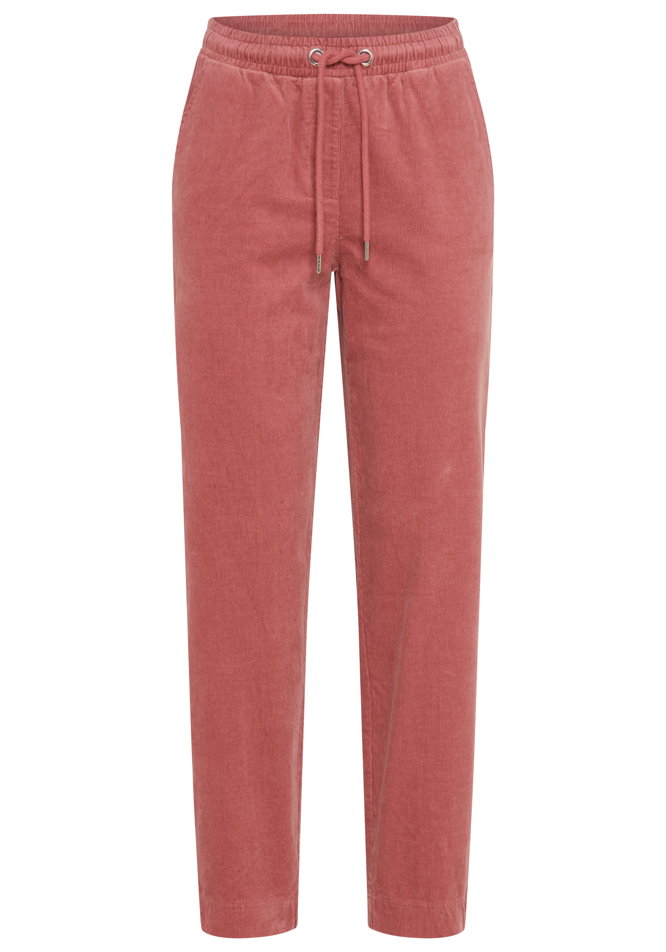 Laura Scott Pantalon en velours côtelé  coupe droite, longueur cheville, aspect uni