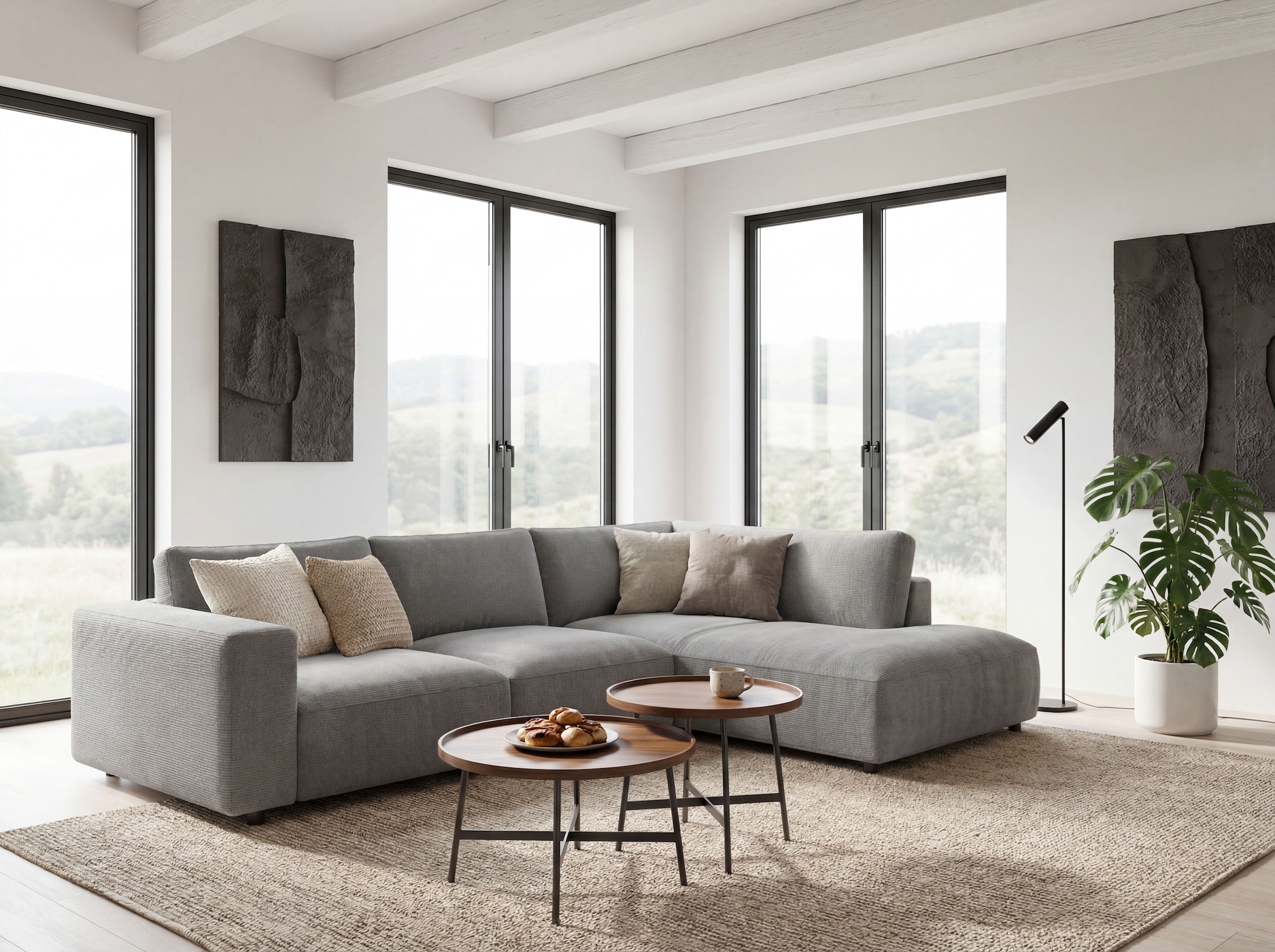 Musterring Canapé d'angle »MR LUCIA, Luxuriöse Wohlfühlgarnitur von Musterring« Coussins de chambre haut de gamme, coin convertible confortable & look intemporel