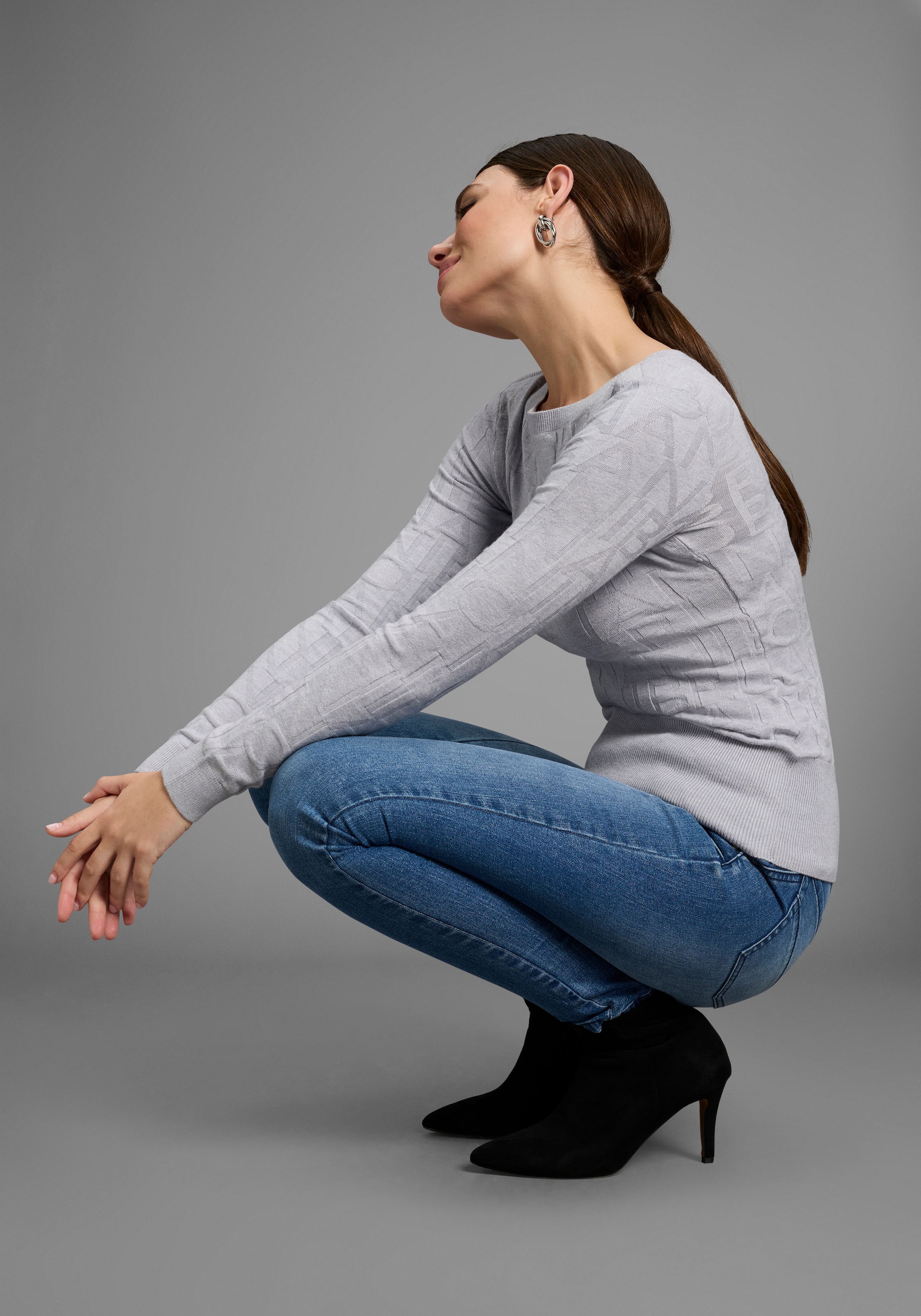 Bruno Banani Strickpullover, mit Marken-Strickmuster - NEUE KOLLEKTION