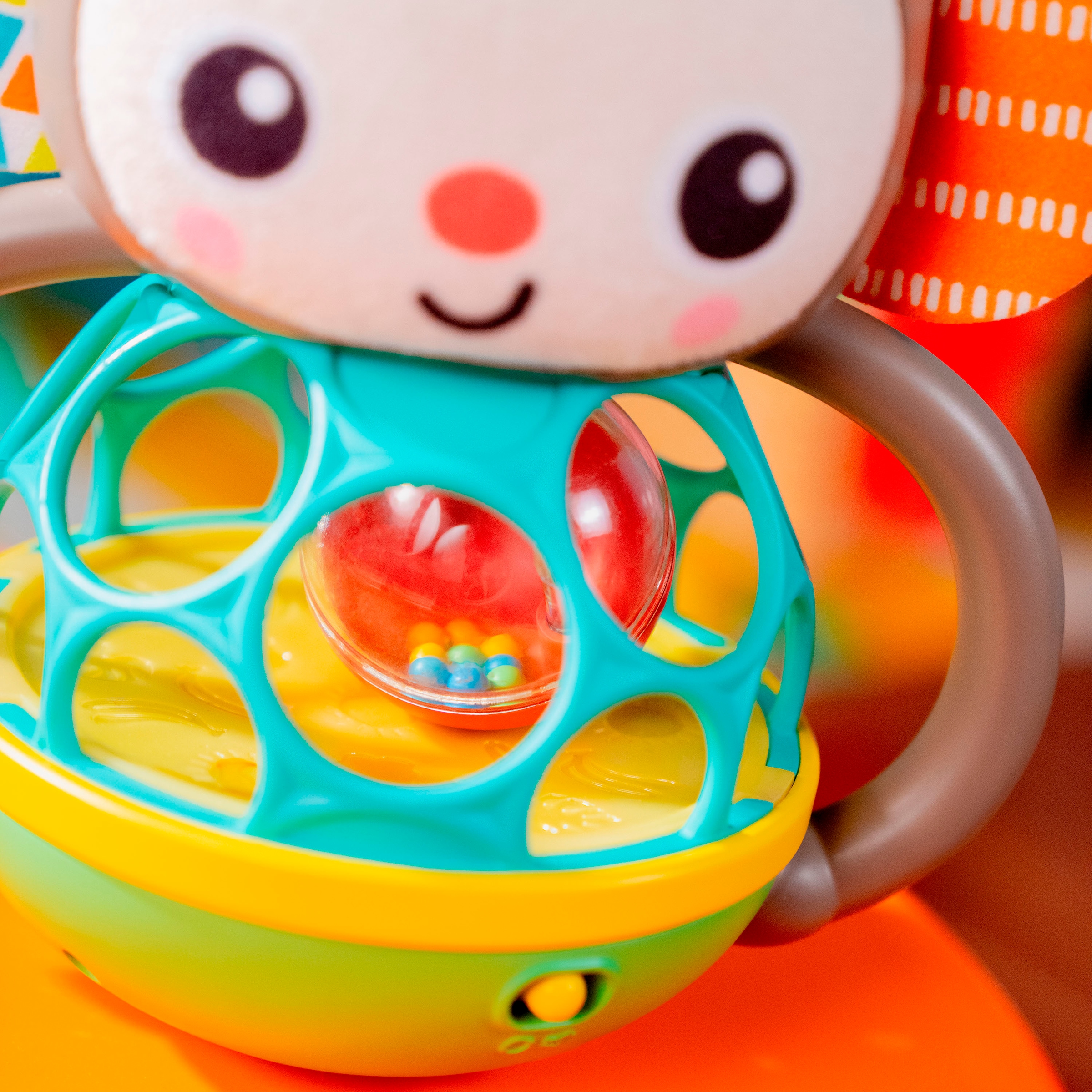 Bright Starts Jouet de préhension »Grab & Giggle Monkey™ Multi-Sensory Toy« mit Sound
