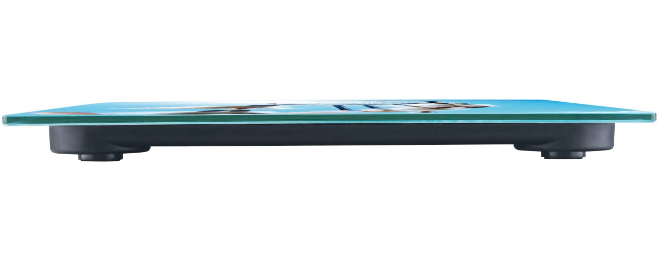 Hyundai Personenwaage »HYUOVE309«, Glaswaage mit Traummotiv. Zeigt das Gewicht auf einem grossen Display