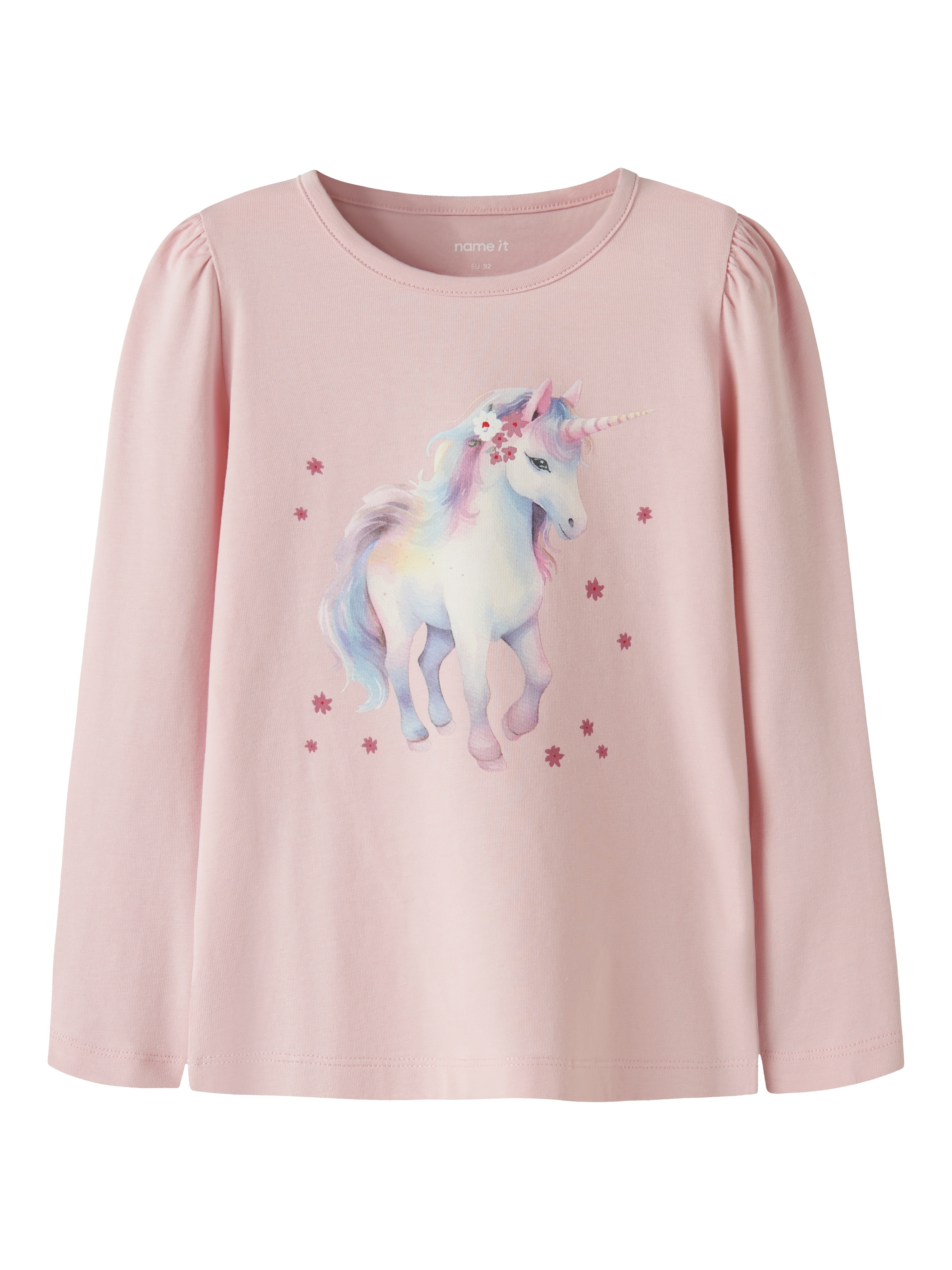 Image of Name It Langarmshirt "NMFKIMIA LS TOP BOX" Baumwollmischung, regular fit