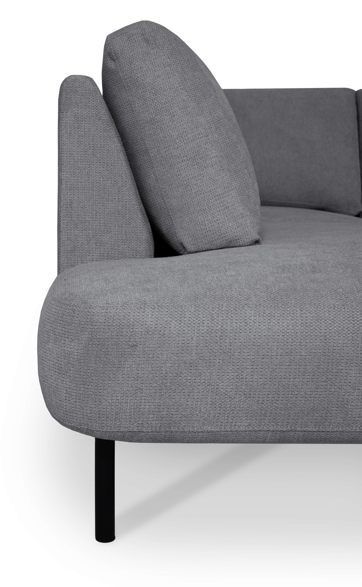 Places of Style Wohnlandschaft »Cesola«, in weichem Chenille-Stoff, Breite 327 cm, mit schwarzen Metallfüssen