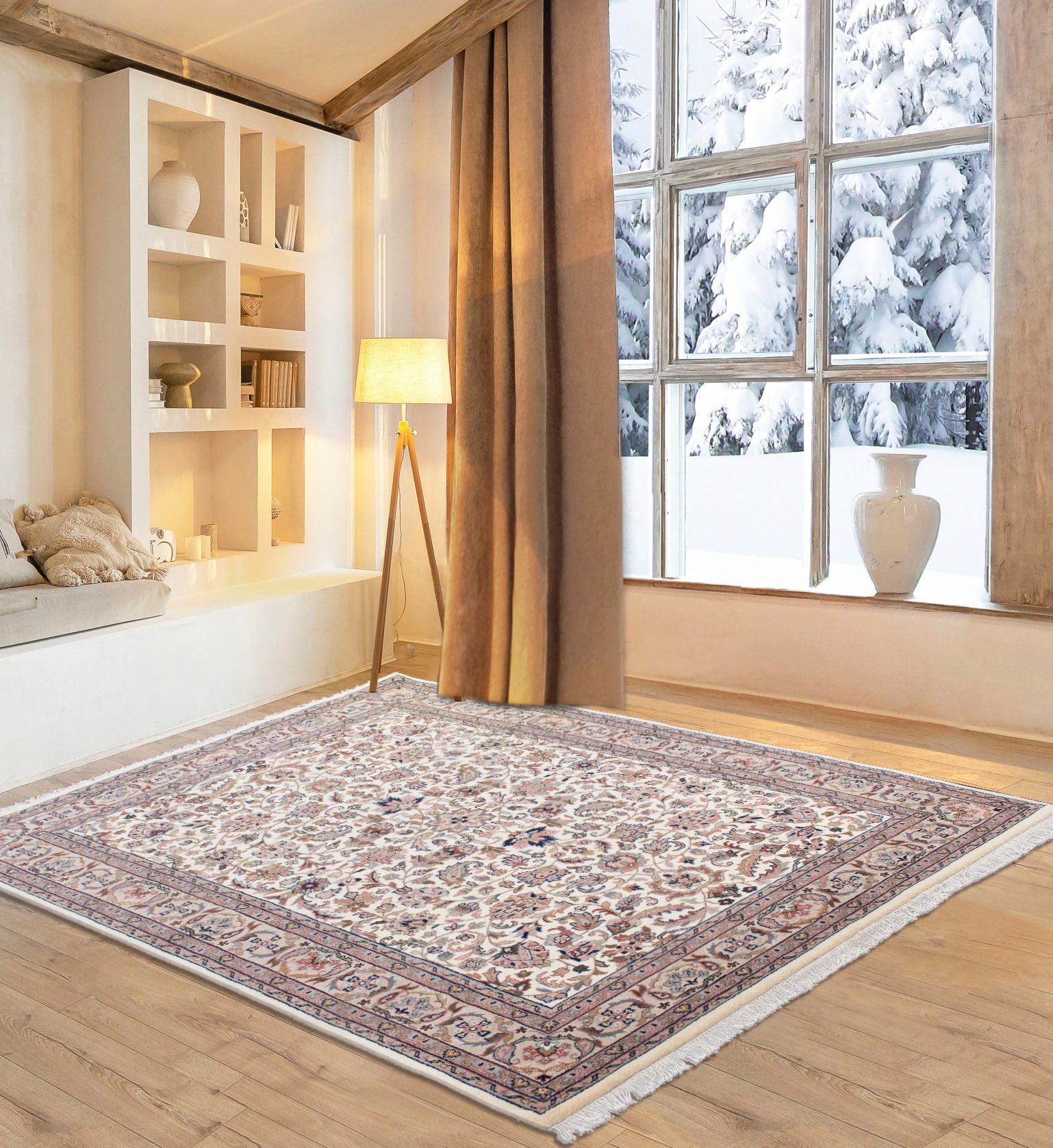 Image of GOODproduct Orientteppich "BI Oriental, handgeknüpft" rechteckig 12 mm Höhe reine Wolle, orientalisches Design, mit Fransen, Wohnzimmer