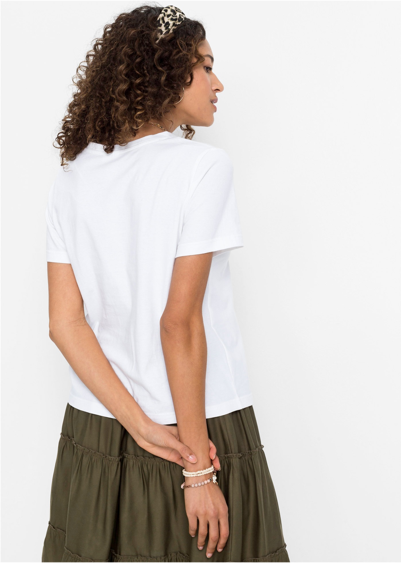 bonprix T-Shirt »T-Shirt aus reiner Baumwolle« bequeme Passform, Kurzarm, mit Rundhalsausschnitt