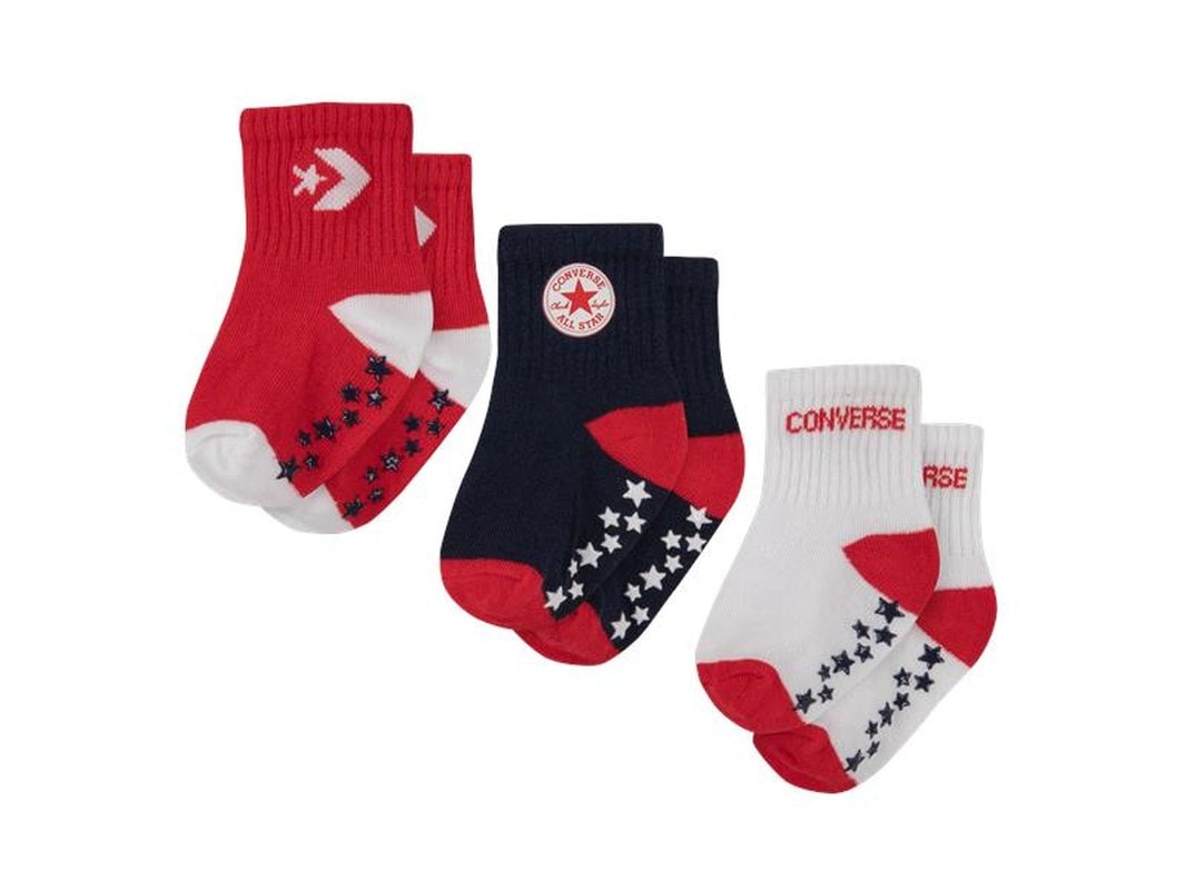 Converse ABS-Socken »CONVERSE LOGO INFANT TODDLER NO SLIP QUARTER 3 PK«, (3 Paar)