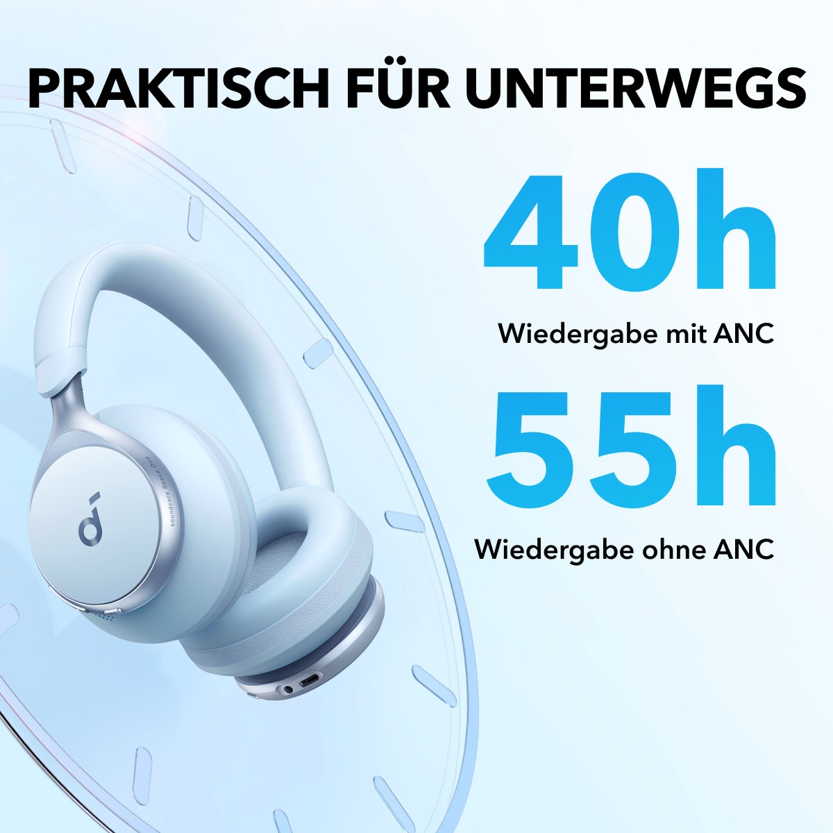 Anker Casque sans fil »soundcore Space One« Active Noise Cancelling (ANC) | isolation phonique