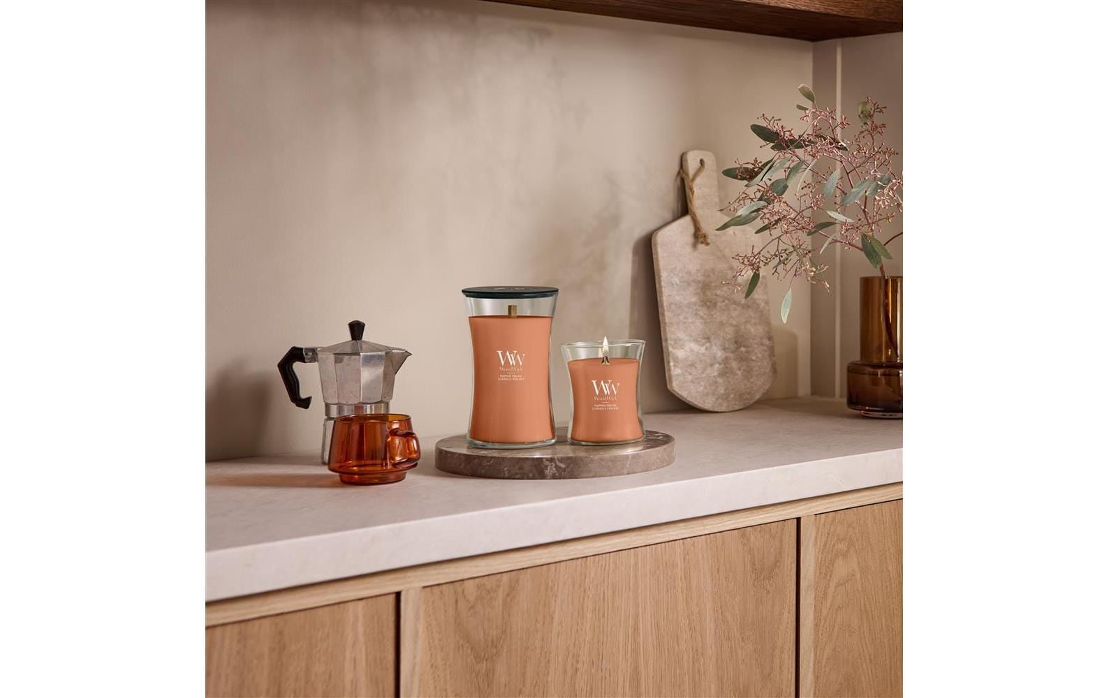 Image of Woodwick Duftkerze "Pumpkin Praline Medium Jar"