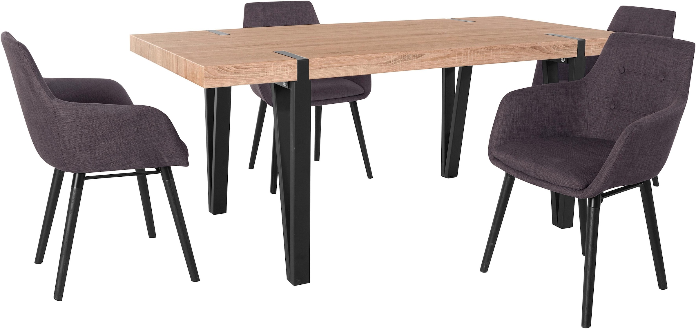 Home affaire Essgruppe »Sanchez und Bradford«, (Set, 5 tlg.), mit Tisch,  Breite 180 cm kaufen