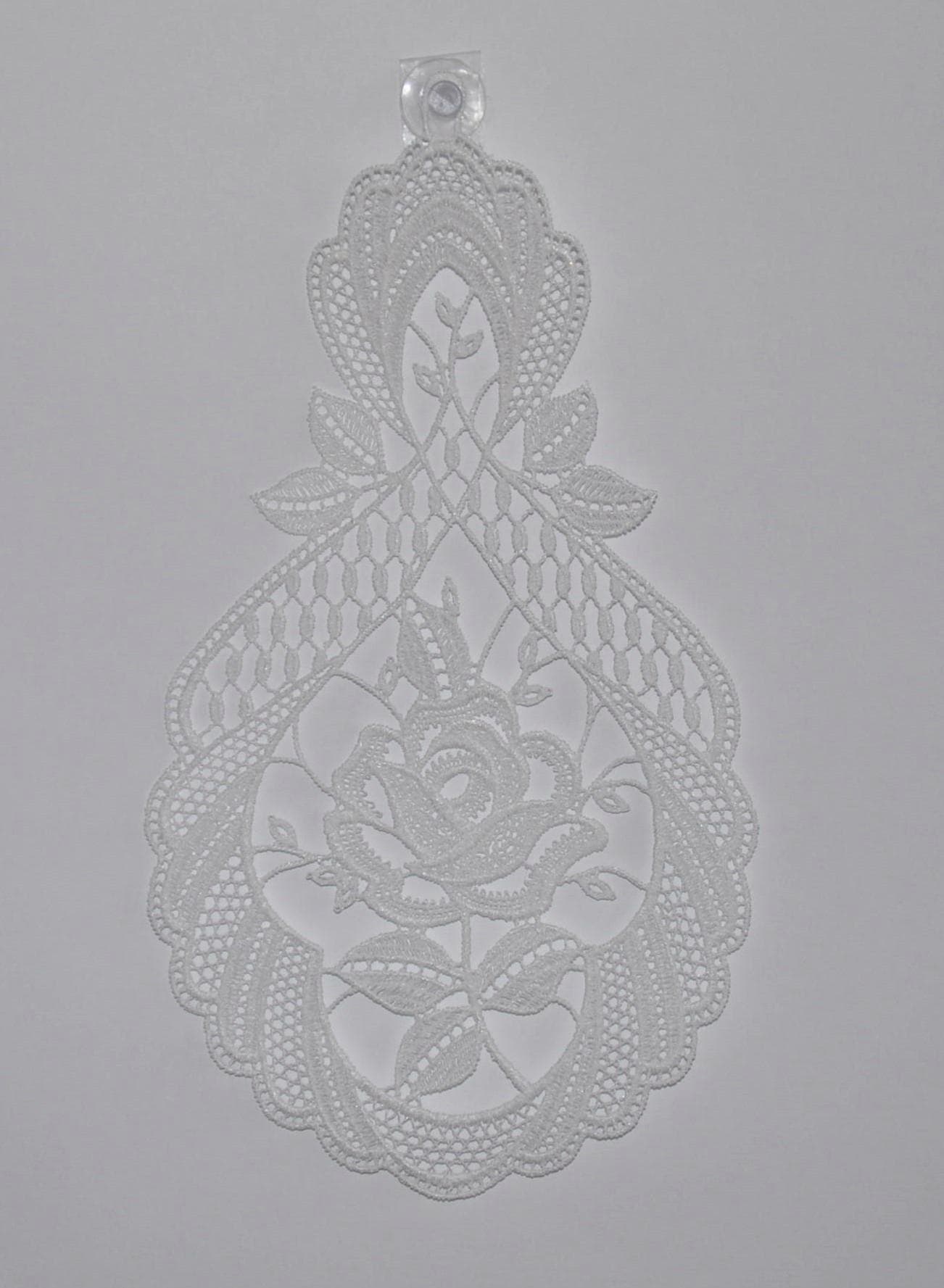 Image of Stickereien Plauen Fensterbild "Rosentraum"
