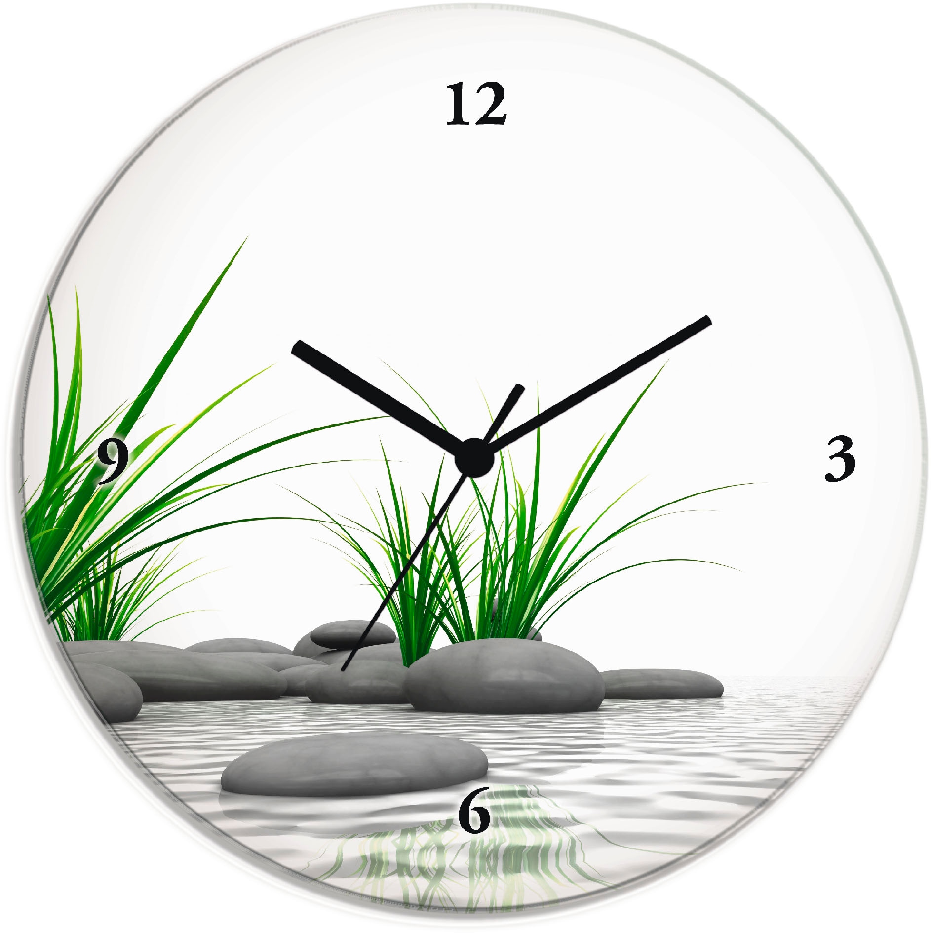 Image of Artland Wanduhr "3 D Steine" wahlweise mit Quarz- oder Funkuhrwerk, lautlos ohne Tickgeräusche