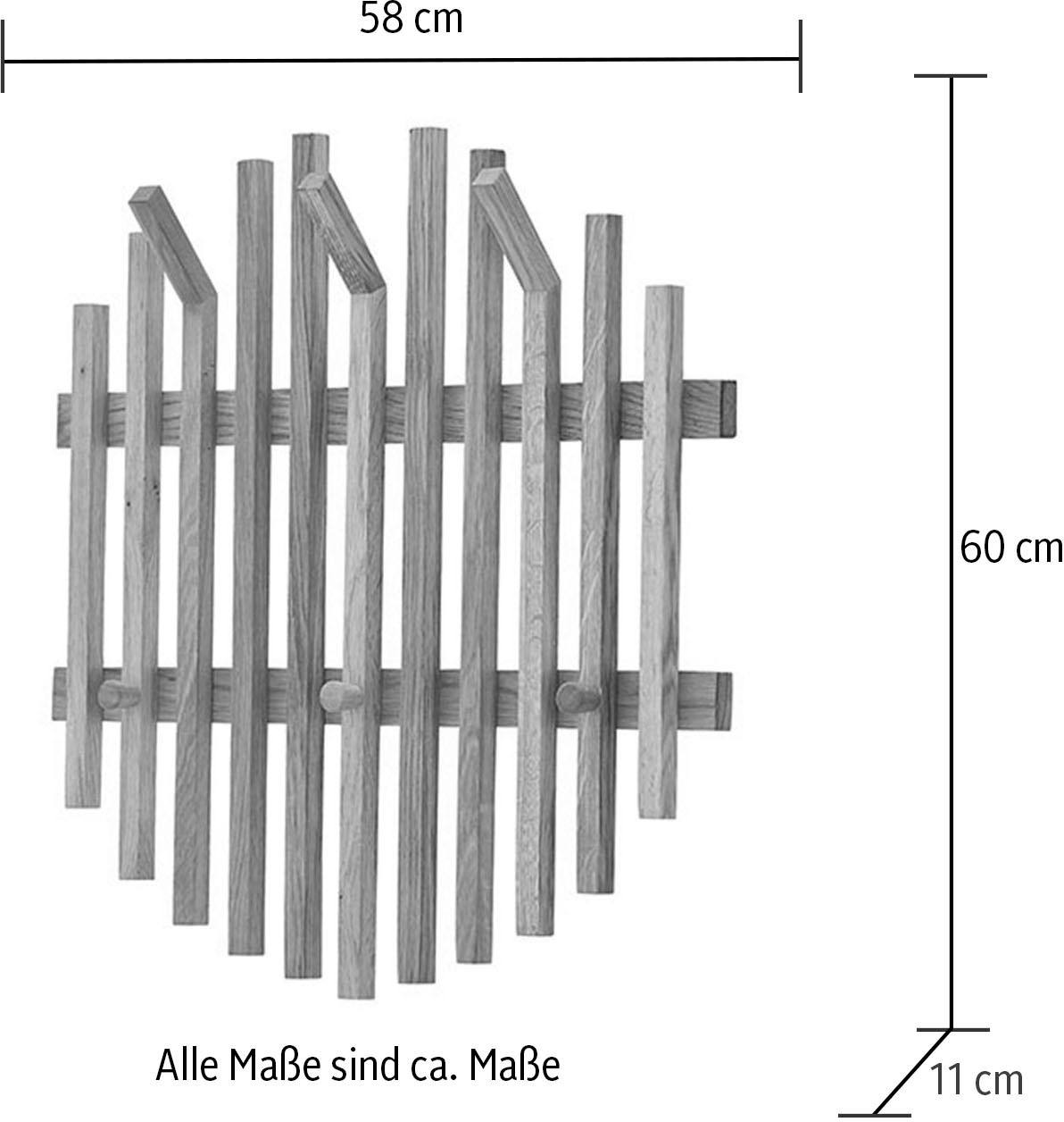 MCA furniture Panneau de vestiaire »BANTRY Garderobenpaneel W60« Leisten