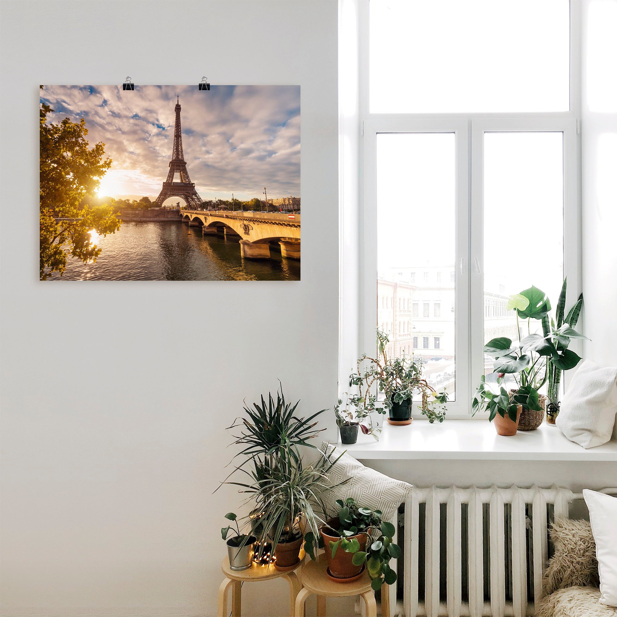 Artland Fresque murale »Paris Eiffelturm II« 1 cuis tlg. als Leinwandbild, Poster in verschied. Grössen