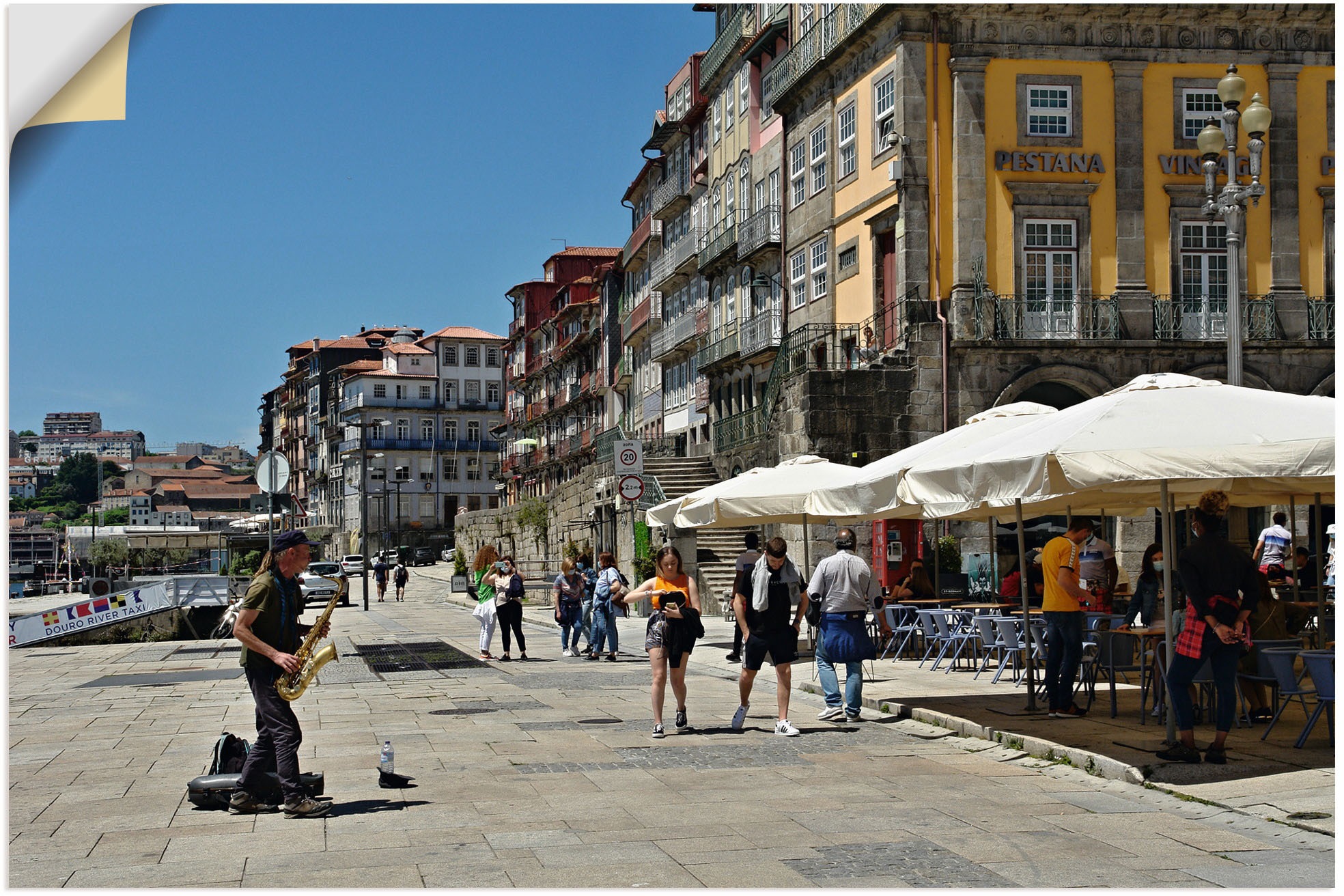 Image of Artland Wandbild »Porto - Zona Ribeira - Portugal«, Bilder von Europa, (1 St.), in vielen Grössen & Produktarten - Alubild / Outdoorbild für den Aussenbereich, Leinwandbild, Poster, Wandaufkleber / Wandtattoo auch für Badezimmer geeignet bei Ackermann Ver