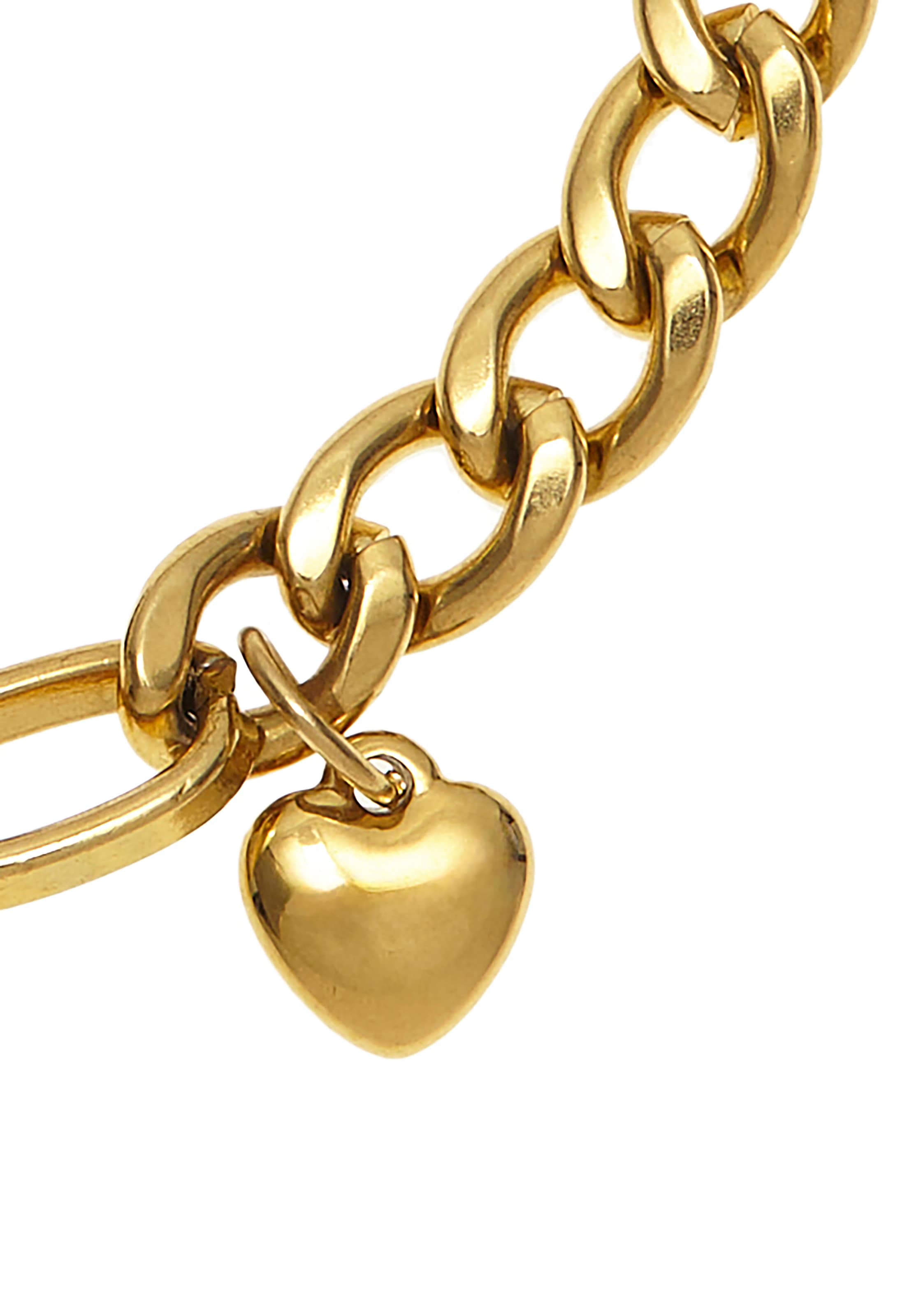 LASCANA Bracelet »Chunky Armkette« Mit Herz Anhänger