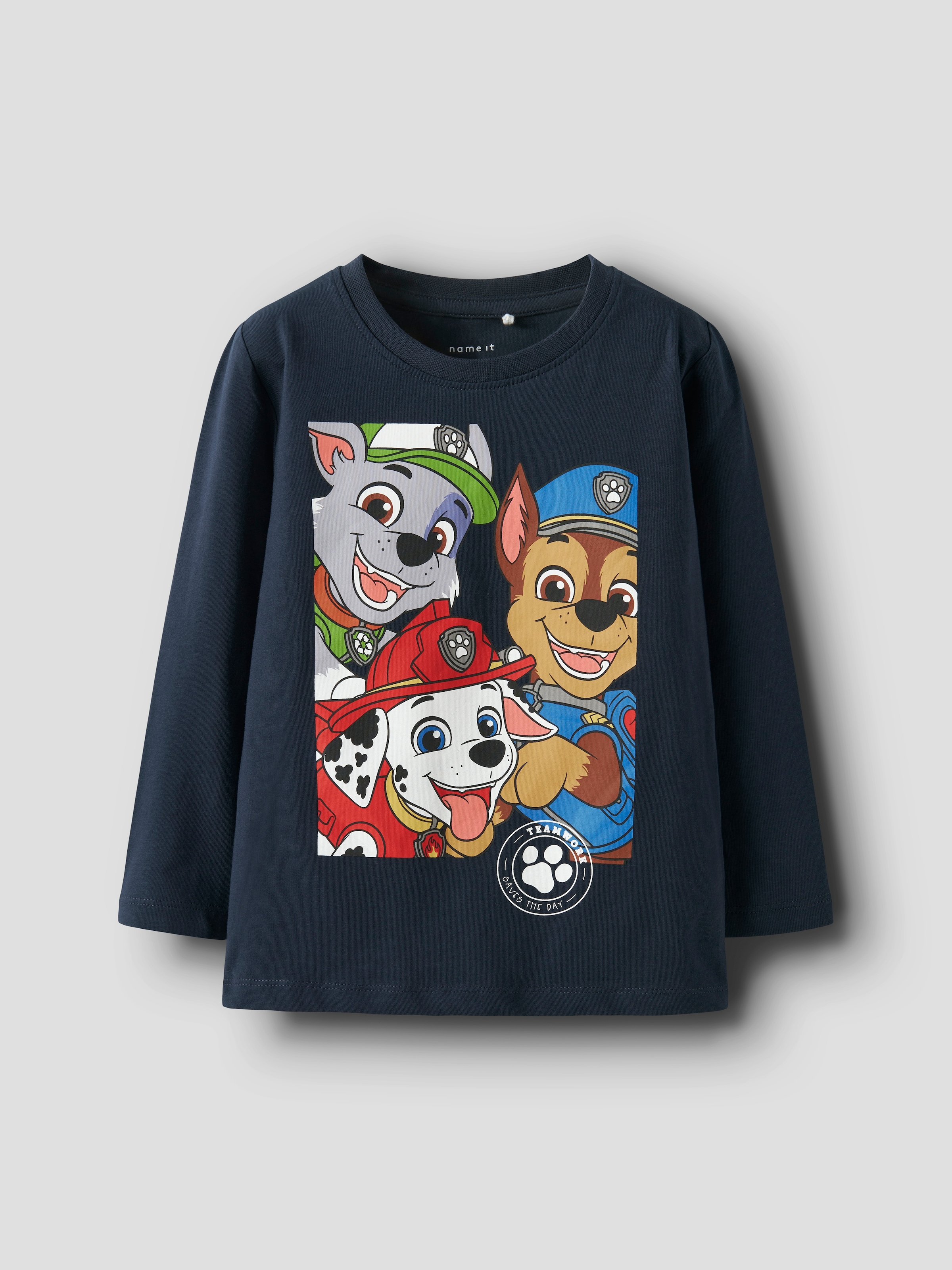 Image of Name It Langarmshirt "NMMNITIN PAW LS NREG TOP BOX CPLG"