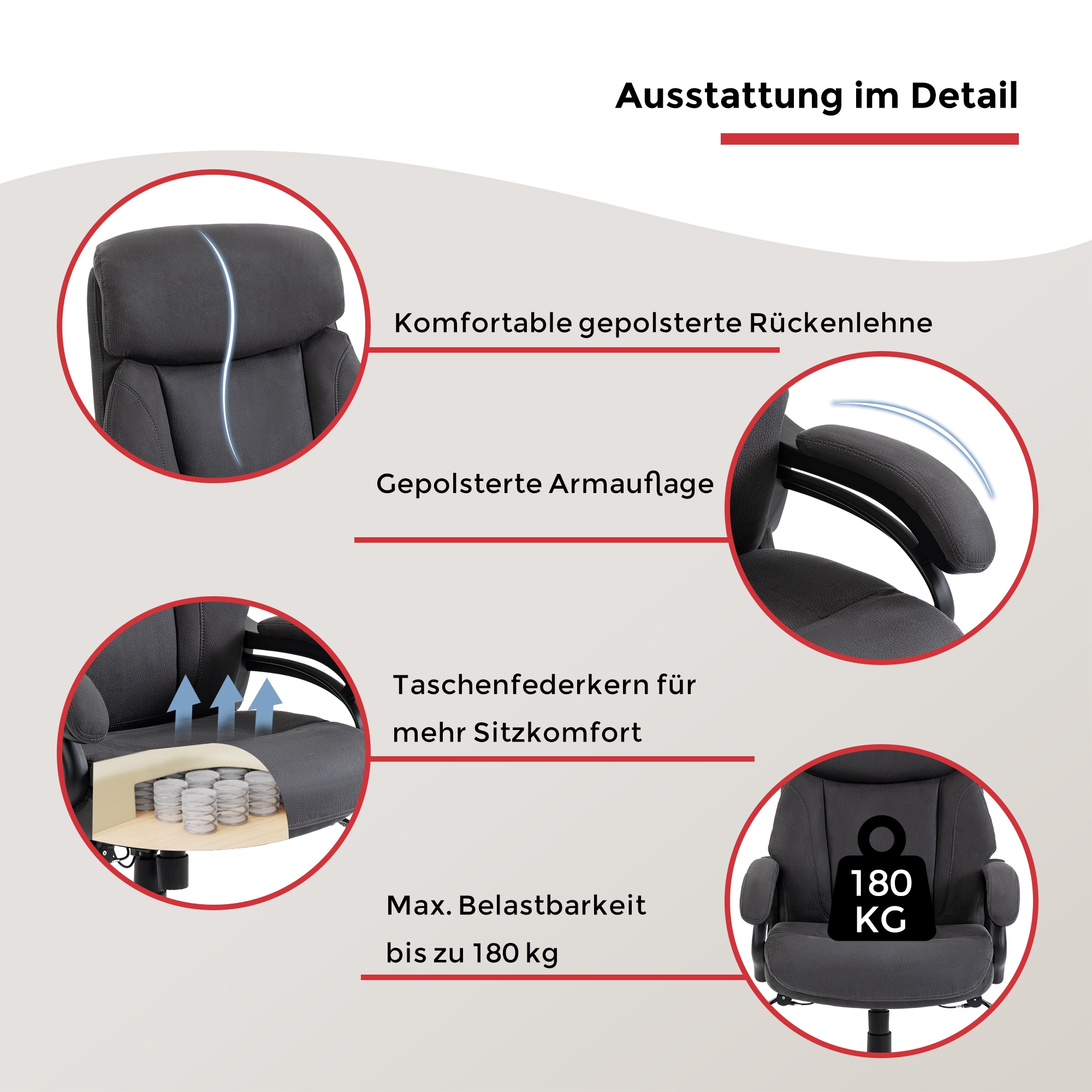 Duo Collection Fauteuil de direction »Ennio« () Ressort, jusqu'à 180kg