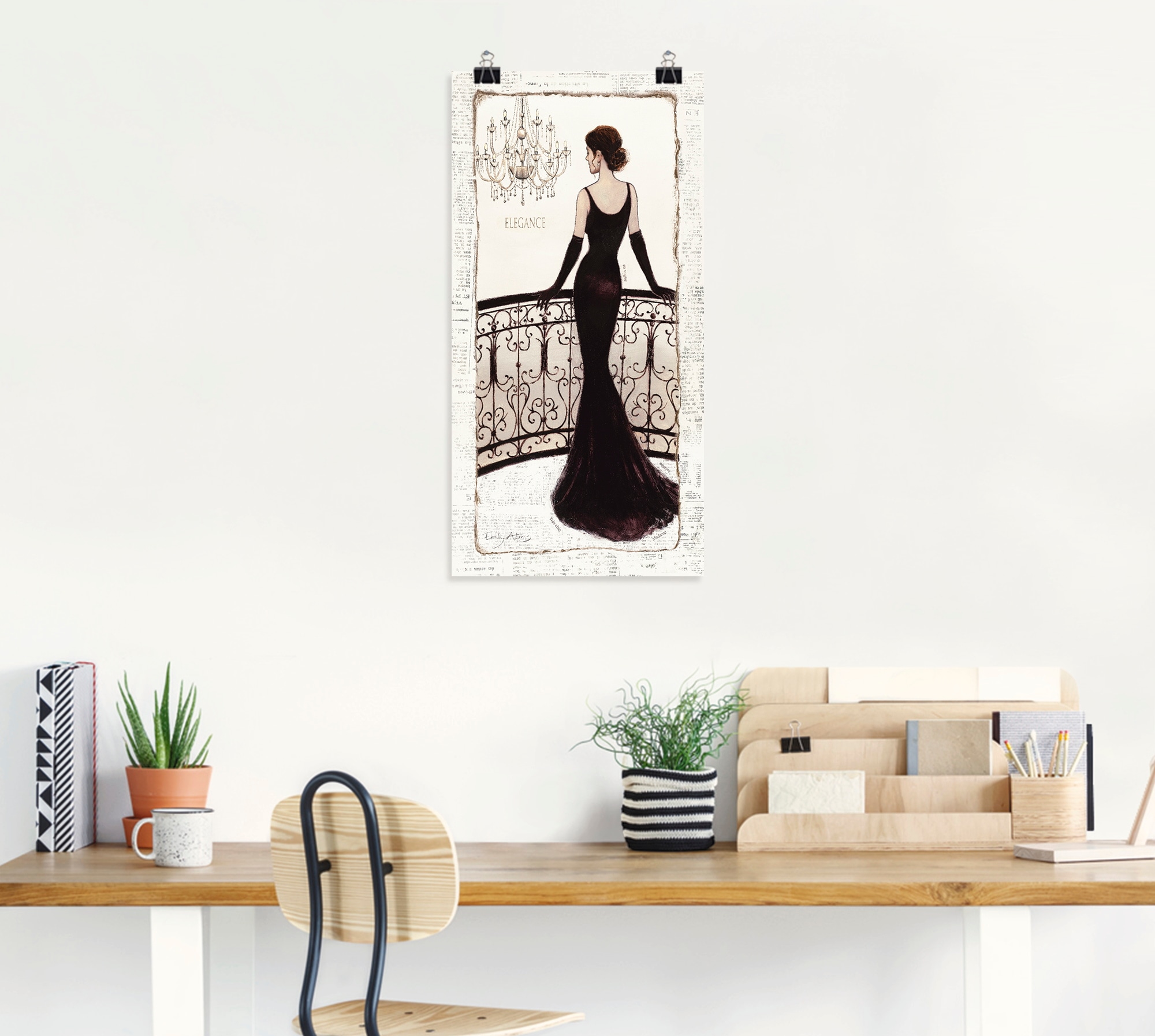 Artland Wandbild »Die schöne in Schwarz«, Frau, (1 St.), als Leinwandbild, Poster, Wandaufkleber in verschied. Grössen