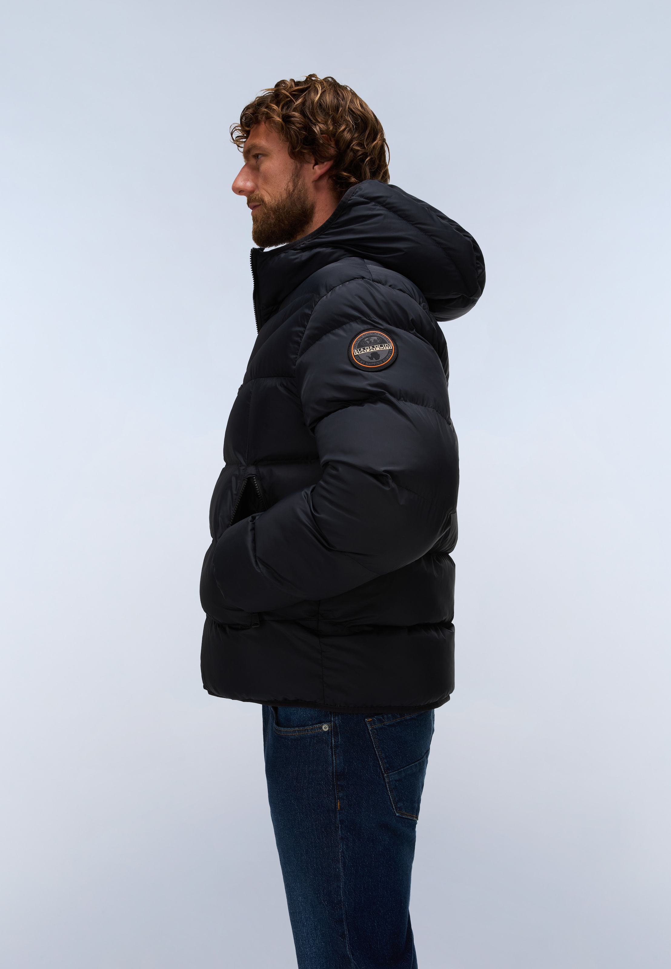 Napapijri Steppjacke »A-MOLVENO HOOD BLACK BEAUTY« auch in grossen Grössen