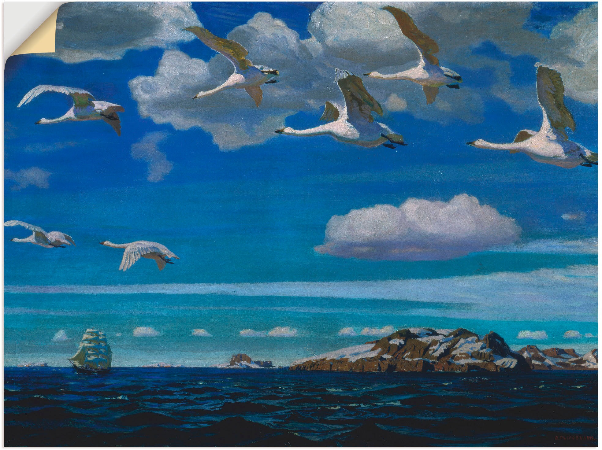 Image of Artland Wandbild »Blaue Freiheit. 1918.«, Gewässer, (1 St.), in vielen Grössen & Produktarten -Leinwandbild, Poster, Wandaufkleber / Wandtattoo auch für Badezimmer geeignet bei Ackermann Versand Schweiz