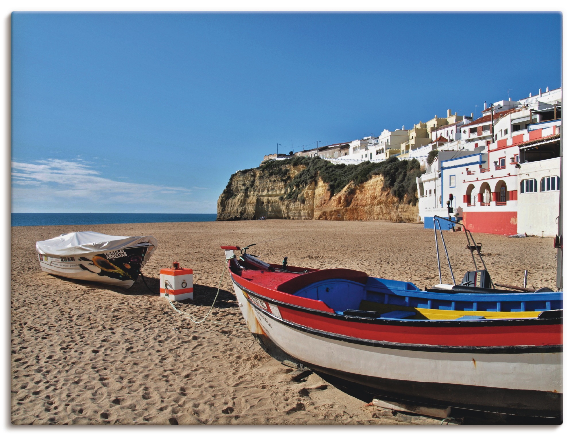 Image of Artland Wandbild »Fischerboot in Carvoeiro«, Küste, (1 St.), in vielen Grössen & Produktarten - Alubild / Outdoorbild für den Aussenbereich, Leinwandbild, Poster, Wandaufkleber / Wandtattoo auch für Badezimmer geeignet bei Ackermann Versand Schweiz