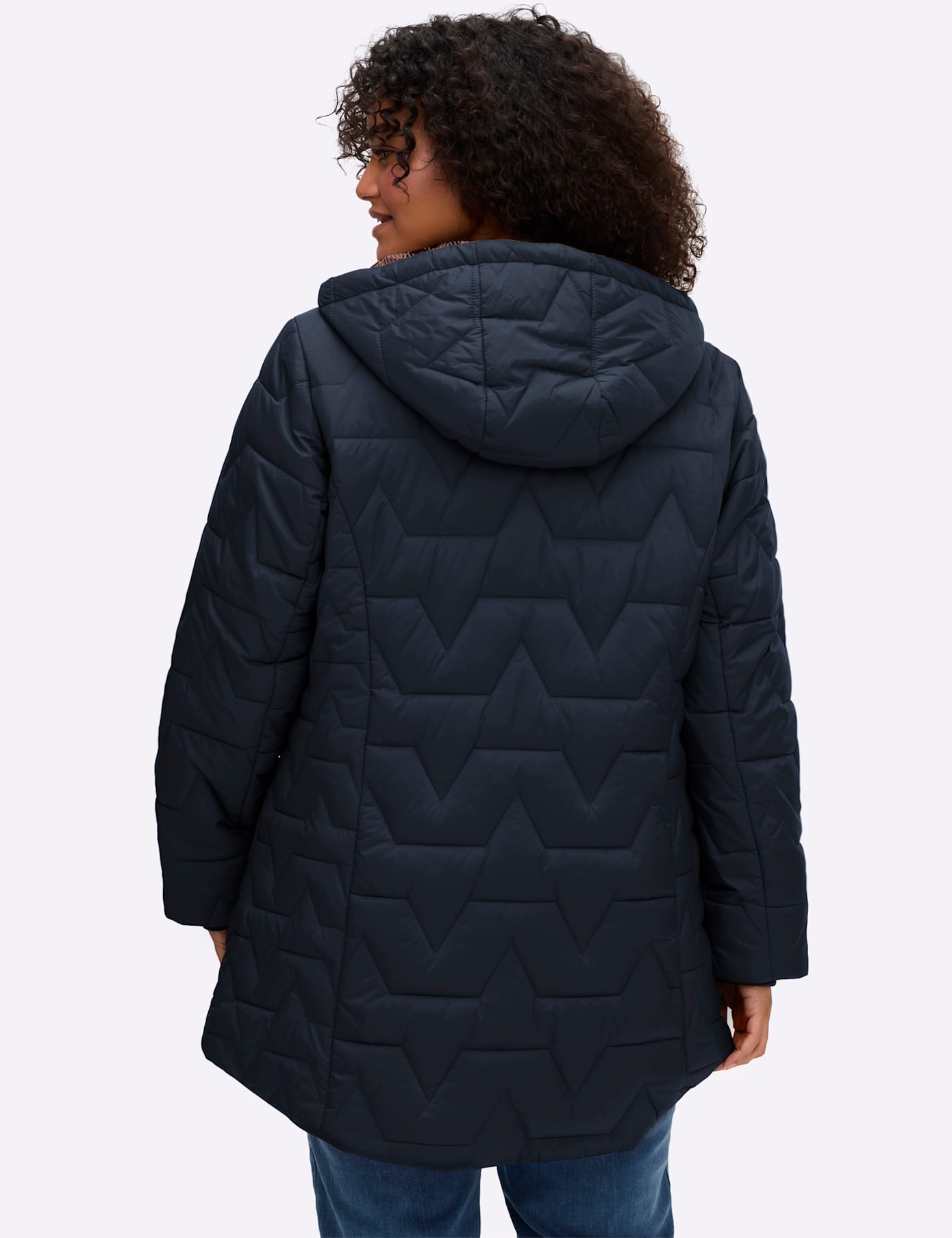 Sheego Veste matelassée avec capuche
