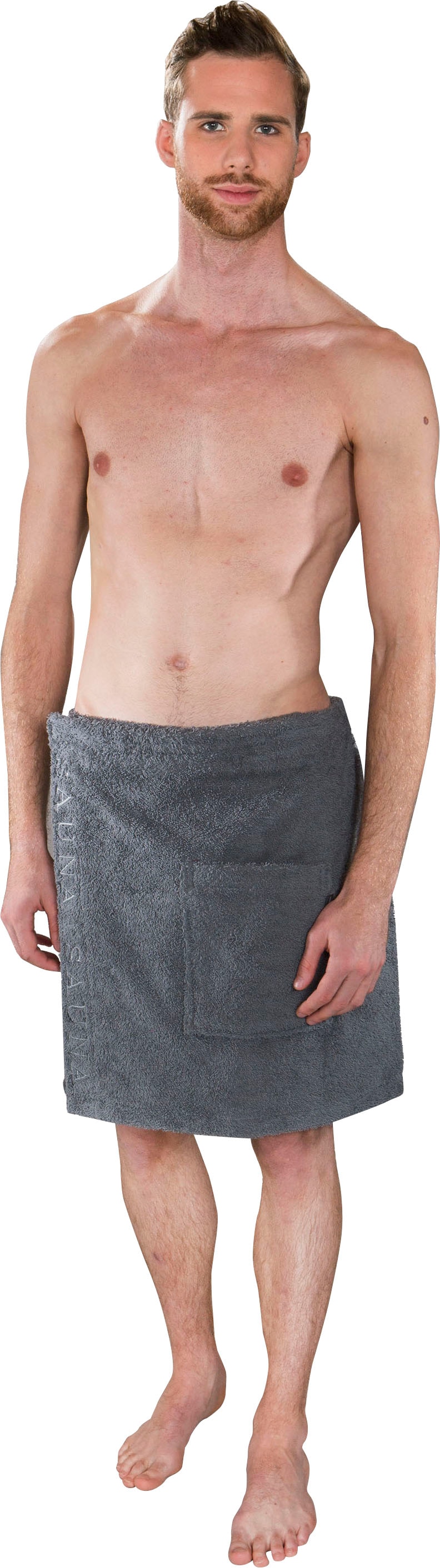 Image of Wewo fashion Kilt »9535«, (1 St.), Saunakilt für Herren, mit Klettverschluss, aufgesetzter Tasche & Bestickung SAUNA bei Ackermann Versand Schweiz