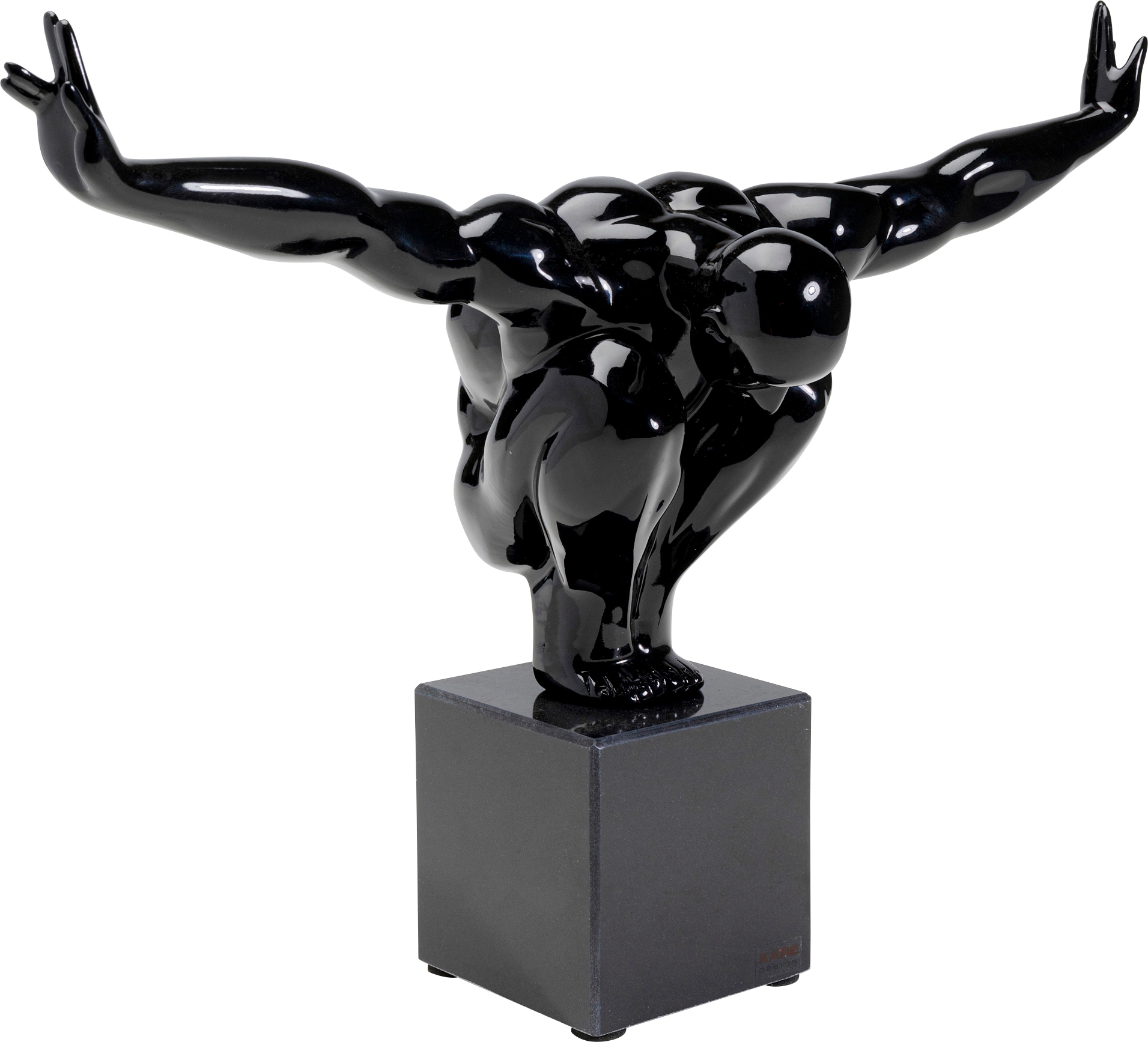 Kare Design Objet décoratif »Deko Objekt Athlet Black Small 43cm«