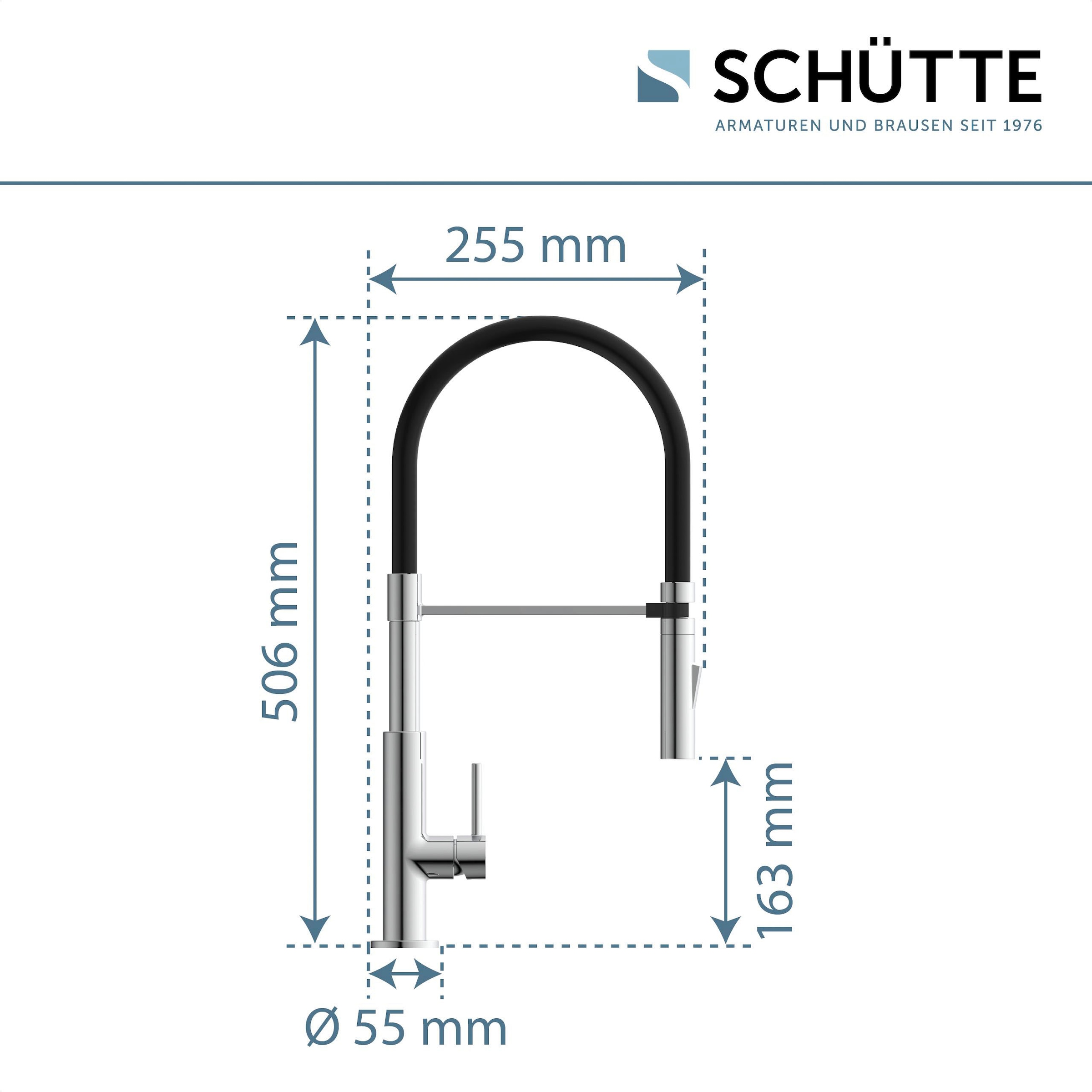 Schütte Spültischarmatur »Stilo«, mit Geschirrbrause, ausziehbar, 360° schwenkbare Mischbatterie