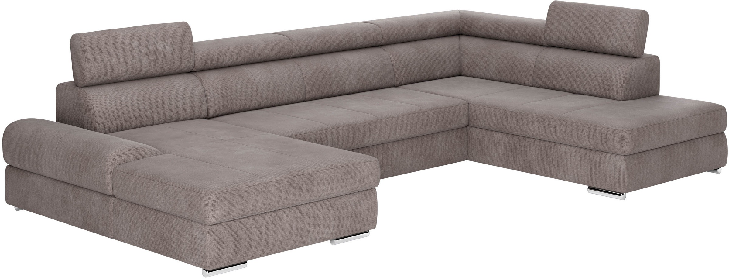 sit&more Wohnlandschaft »U-Form«, mit verstellbaren Kopfteilen, wahlweise mit Bettfunktion