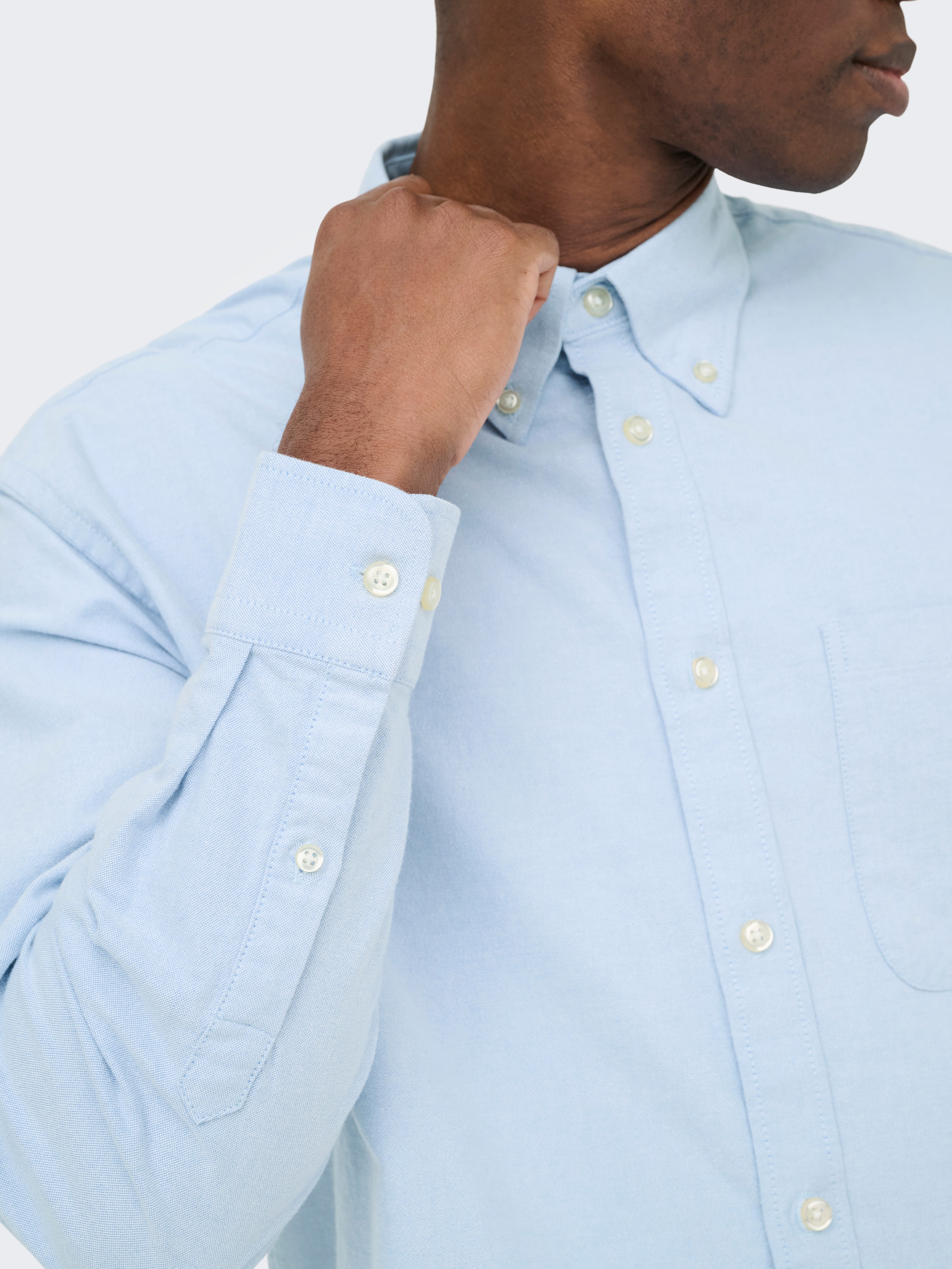 ONLY & SONS Chemise à manches longues »ONSOXFORD LS SHIRT FRML NOOS« Mélange de coton, coupe regular