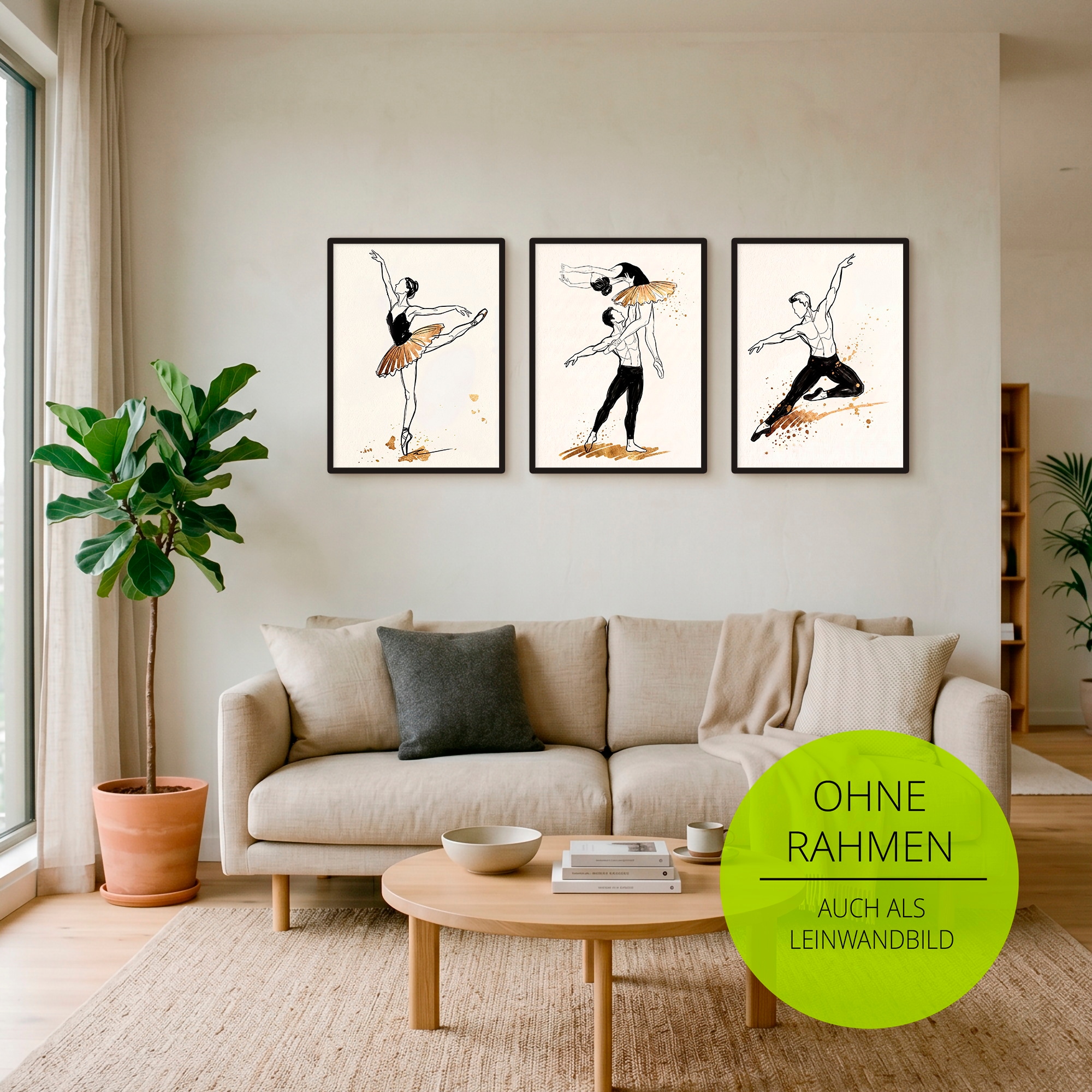 GOODproduct Wandbild »Ballet III« Tanz 1 Stk. tlg. als Poster oder Leinwandbild in versch. Grössen