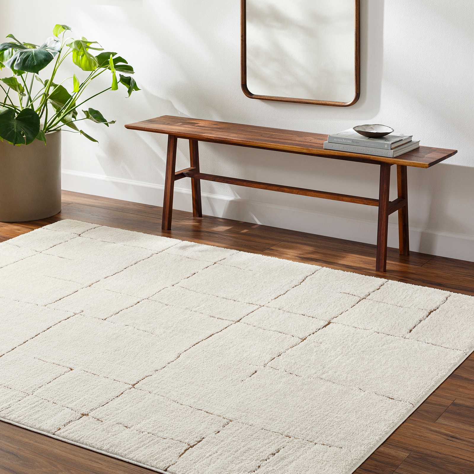Livabliss Teppich »PRAGUE«, rechteckig, 14 mm Höhe, Skandi Design, Modern Boho Kurzflor Wohnzimmerteppich, Schlafzimmer