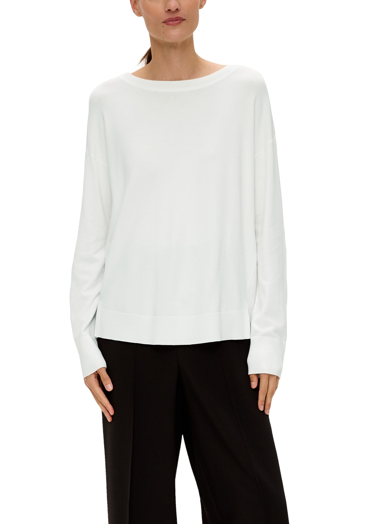 s.Oliver BLACK LABEL Longpullover, mit Drop-Shoulder Look-S.Oliver 1