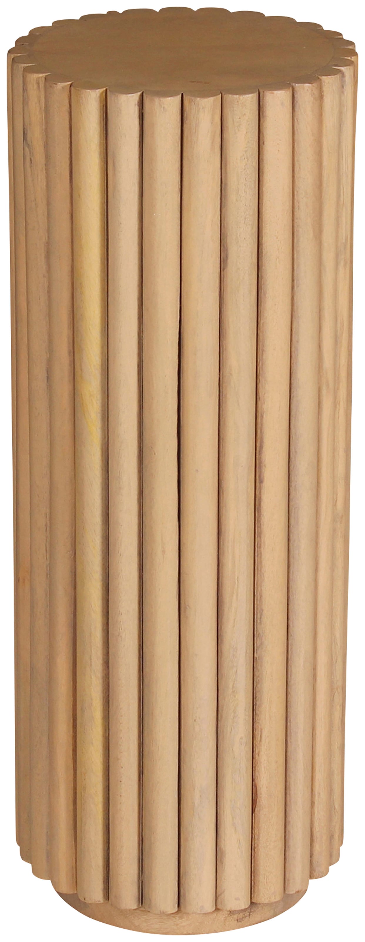 SIT Tabouret à fleurs »Fargo aus Mangoholz mit Lamellendesign im Ribbed-Look« Design extravaguant à lamelles effet nervuré haut de gamme
