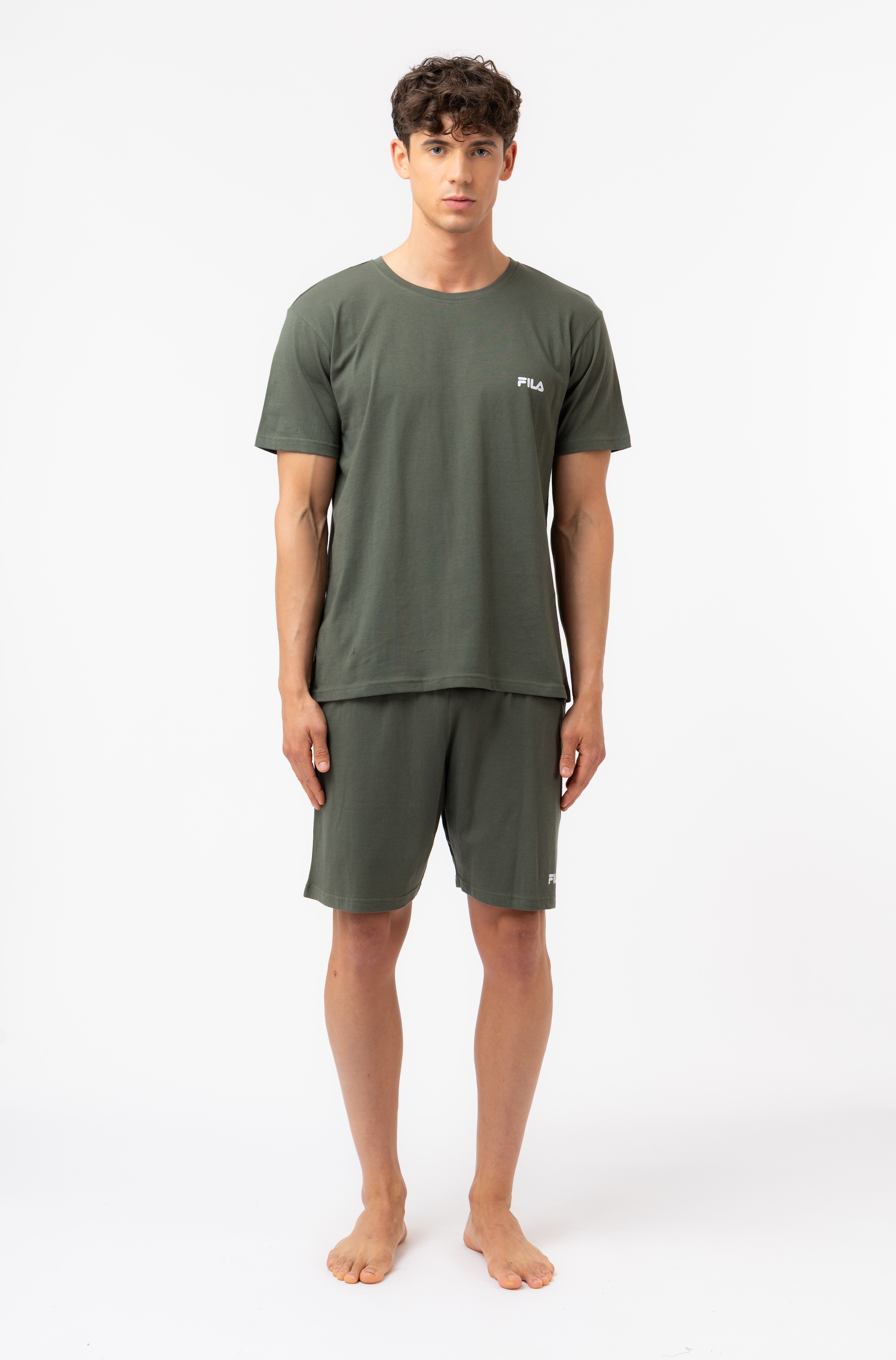 Image of Fila Schlafanzug "MAN JERSEY PYJAMAS" 2 T-Shirt und kurze Hose mit Gummizug