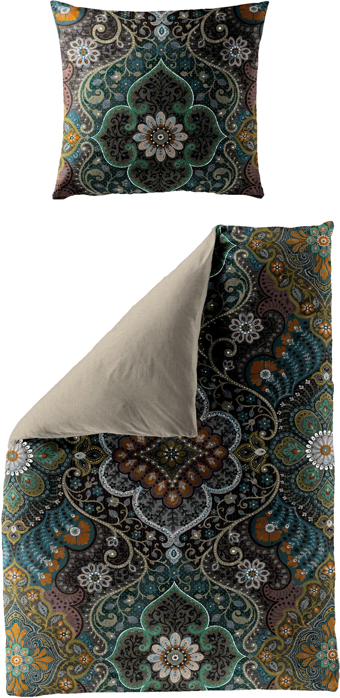 Image of Jekatex Wendebettwäsche "MERAN" 2 Stk. Bettwäsche-Set aus 100% Baumwolle