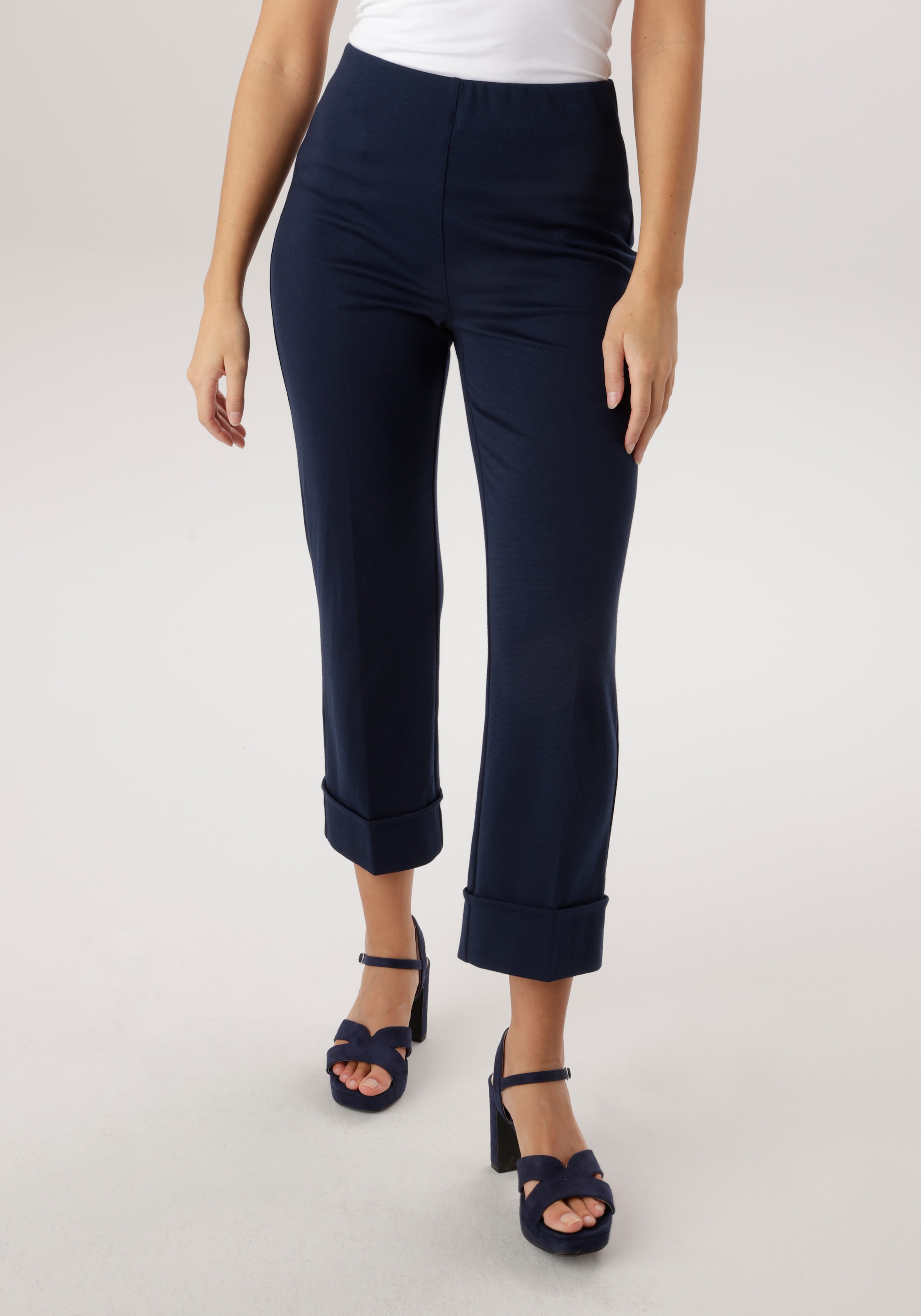 Image of Aniston SELECTED Schlupfhose breiten, fixierten Umschlag am Saum - NEUE KOLLEKTION
