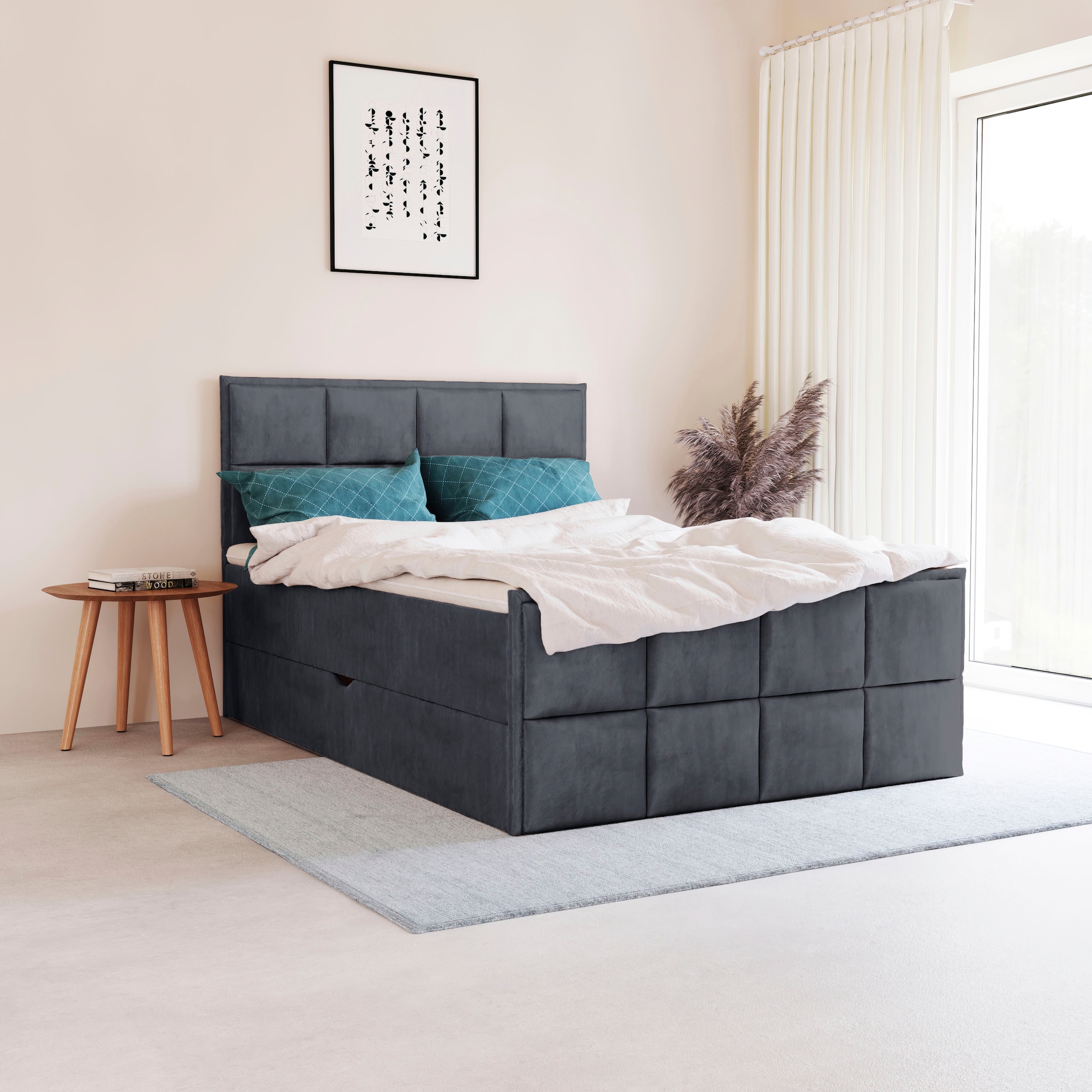 Leonique Boxspringbett »Timeo«, in den Breiten 120,140,160 & 180 cm erhältlich