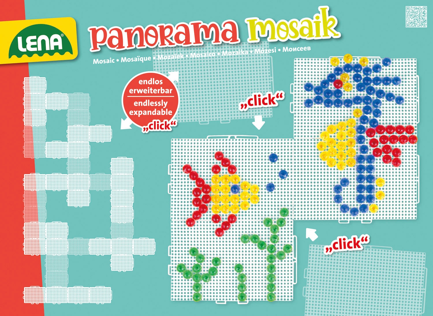 Lena® Kreativset »Mosaik Set Panorama XL transparent«, Made in Europe