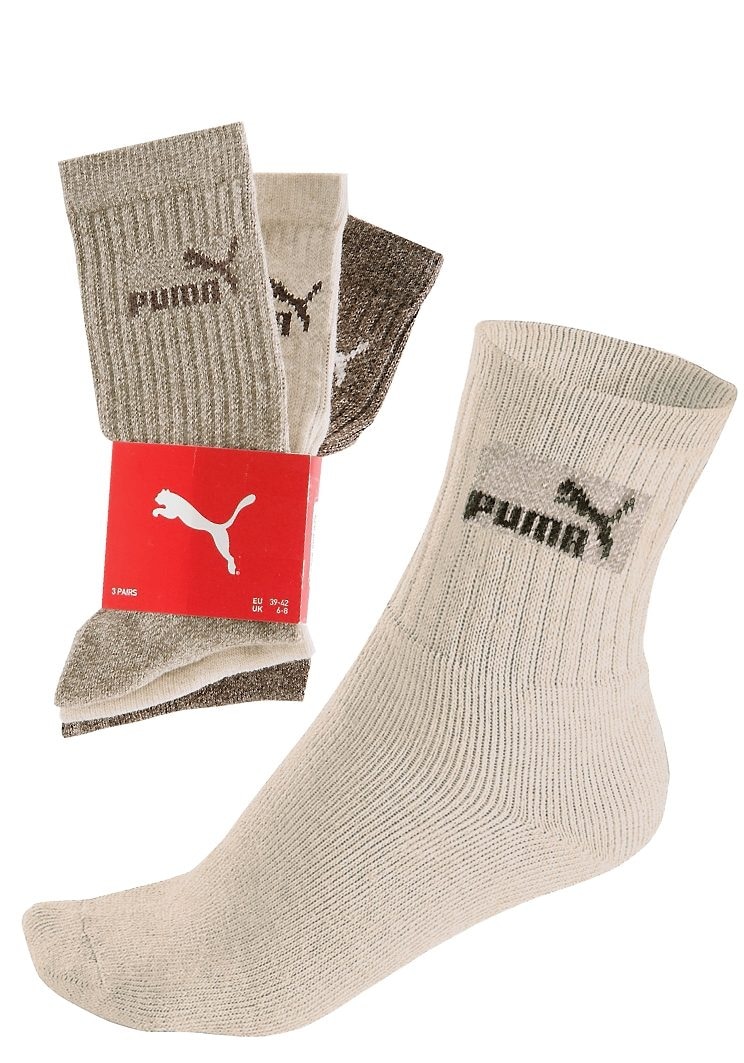 PUMA Freizeitsocken, (3 Paar), in strapazierfähiger Qualität